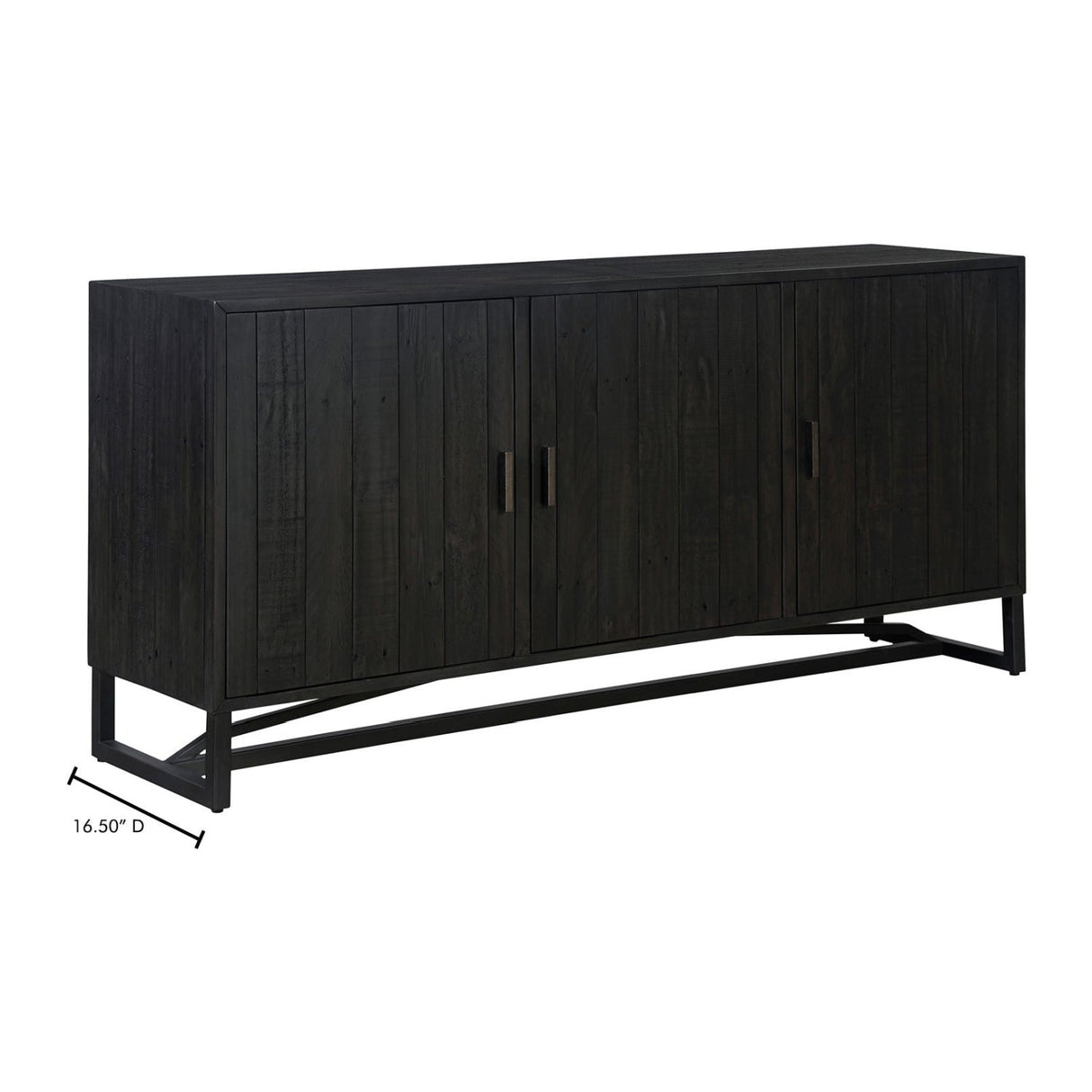 Modern European furniture - Slatted Pine 3-Door Sideboard - www.oroa.com