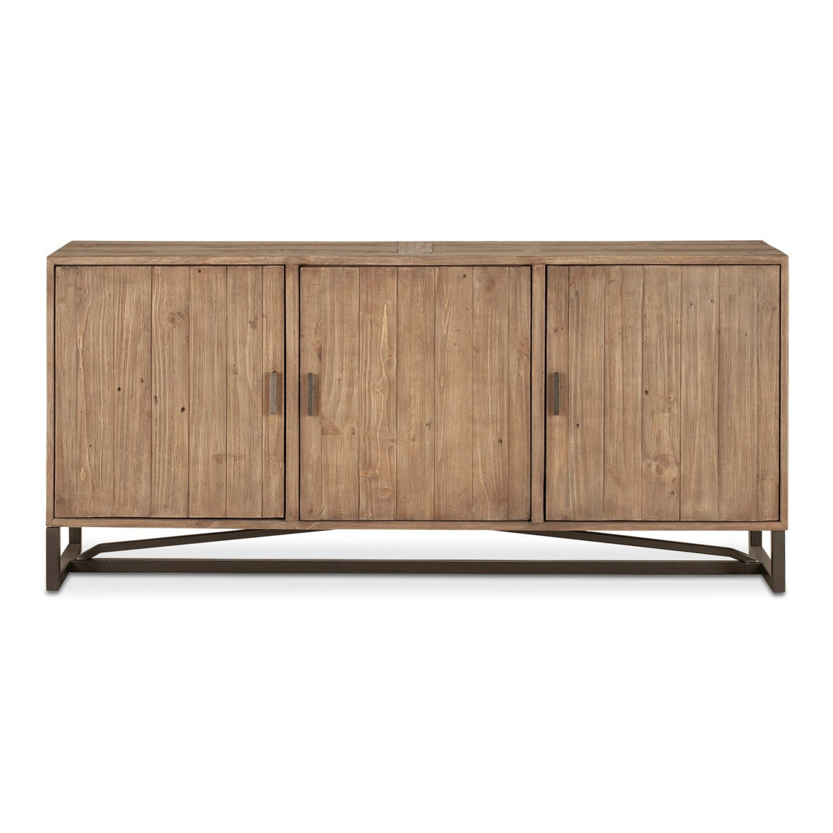 Modern European furniture - Slatted Pine 3-Door Sideboard - www.oroa.com