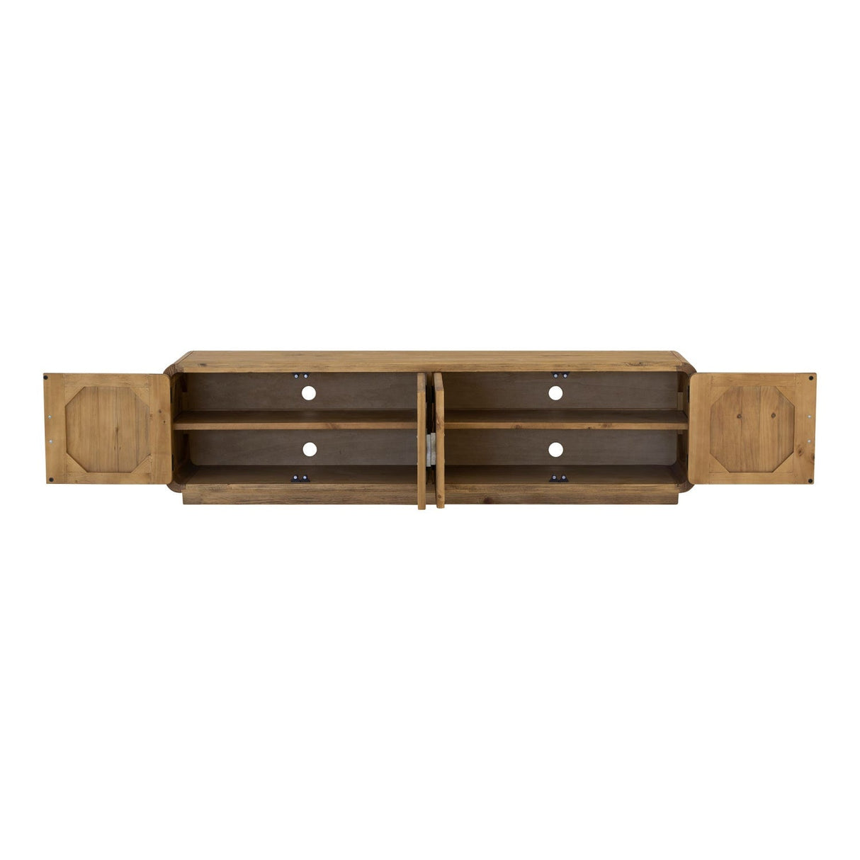 Modern European furniture - Rustic Pine 4-Door Media Cabinet - www.oroa.com