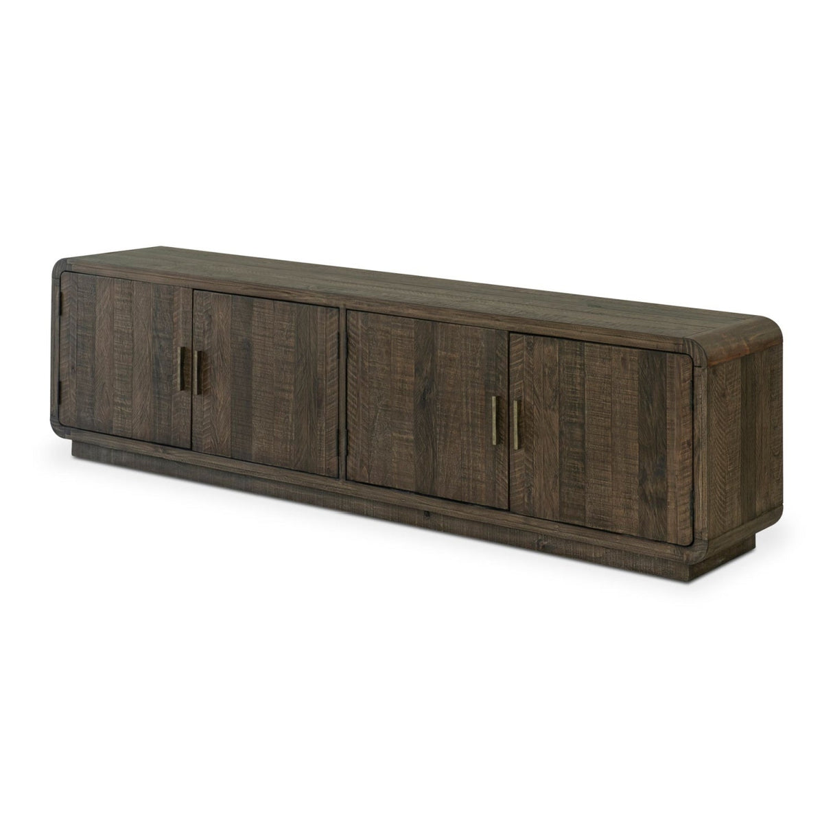 Modern European furniture - Rustic Pine 4-Door Media Cabinet - www.oroa.com