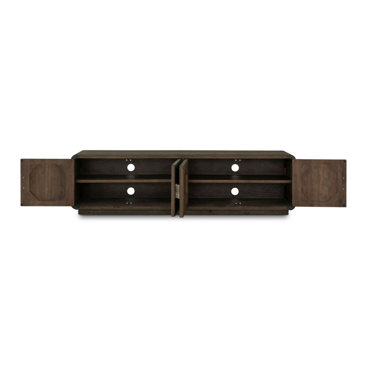 Modern European furniture - Rustic Pine 4-Door Media Cabinet - www.oroa.com