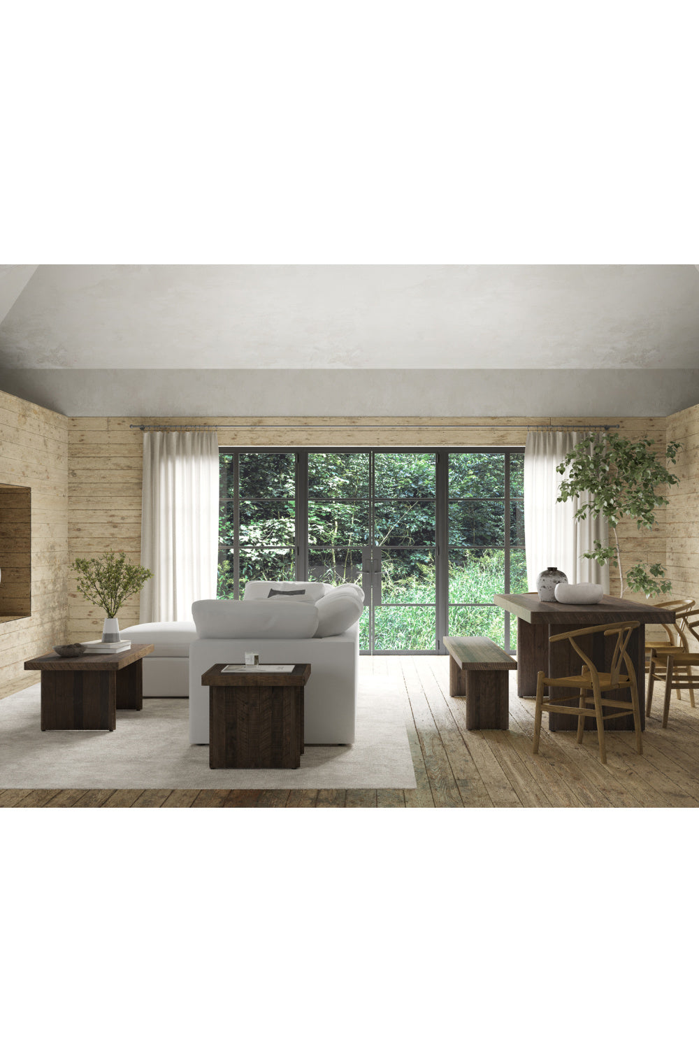 Modern European furniture - Mate Pine Dining Bench - www.oroa.com