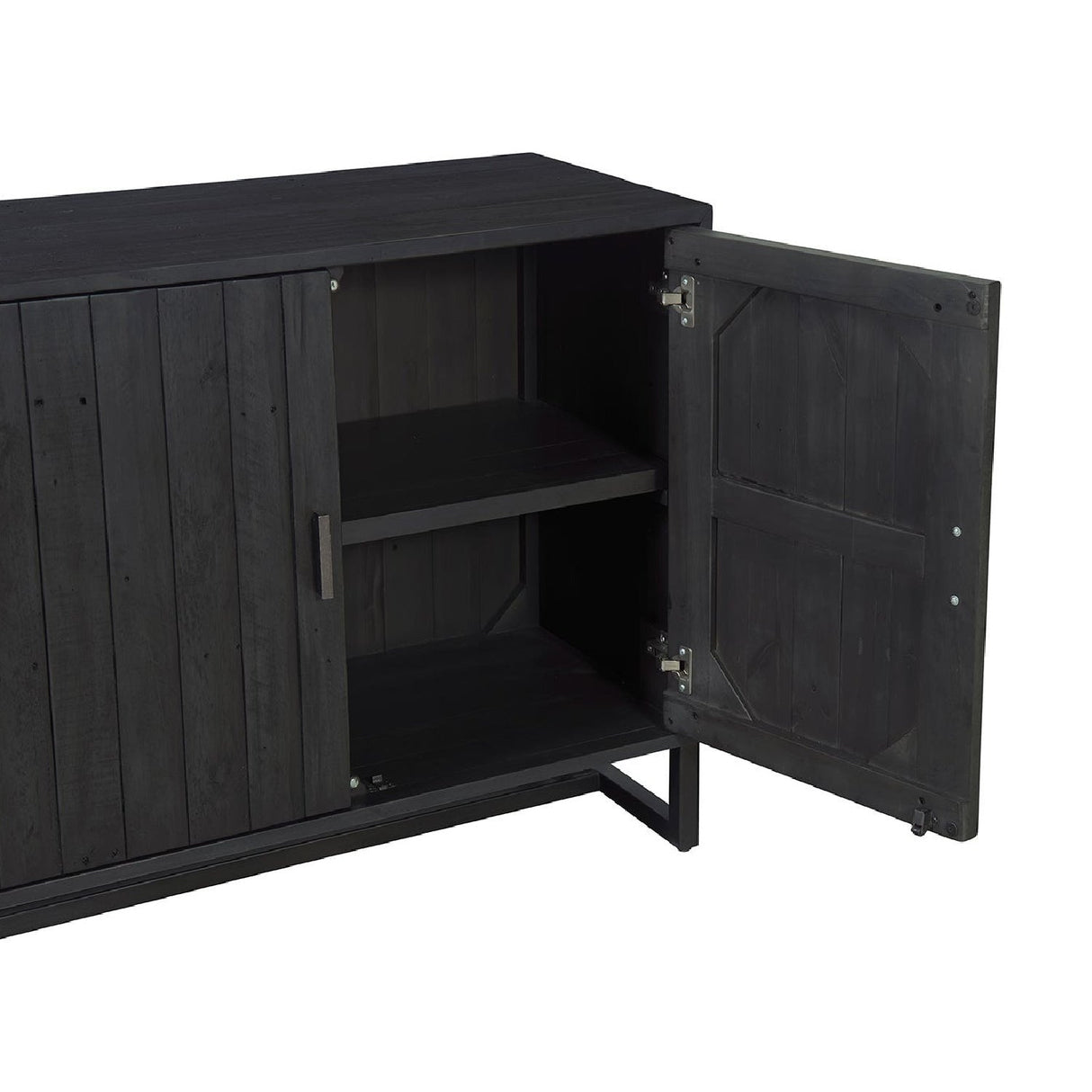 Modern European furniture - Slatted Pine 2-Door Cabinet - www.oroa.com
