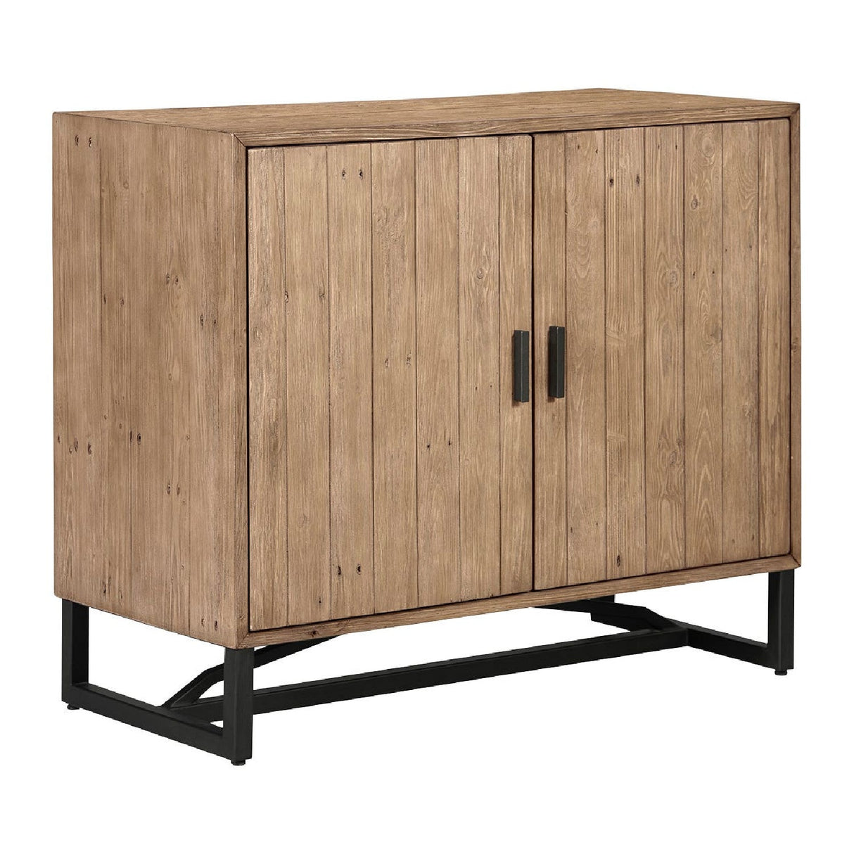 Modern European furniture - Slatted Pine 2-Door Cabinet - www.oroa.com