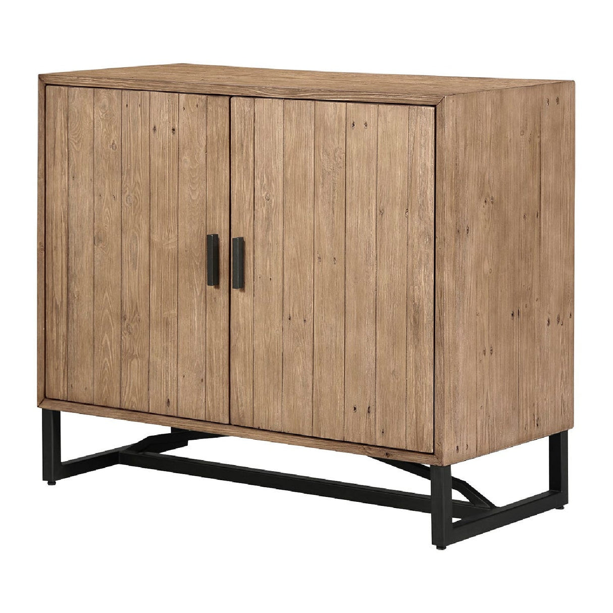 Modern European furniture - Slatted Pine 2-Door Cabinet - www.oroa.com