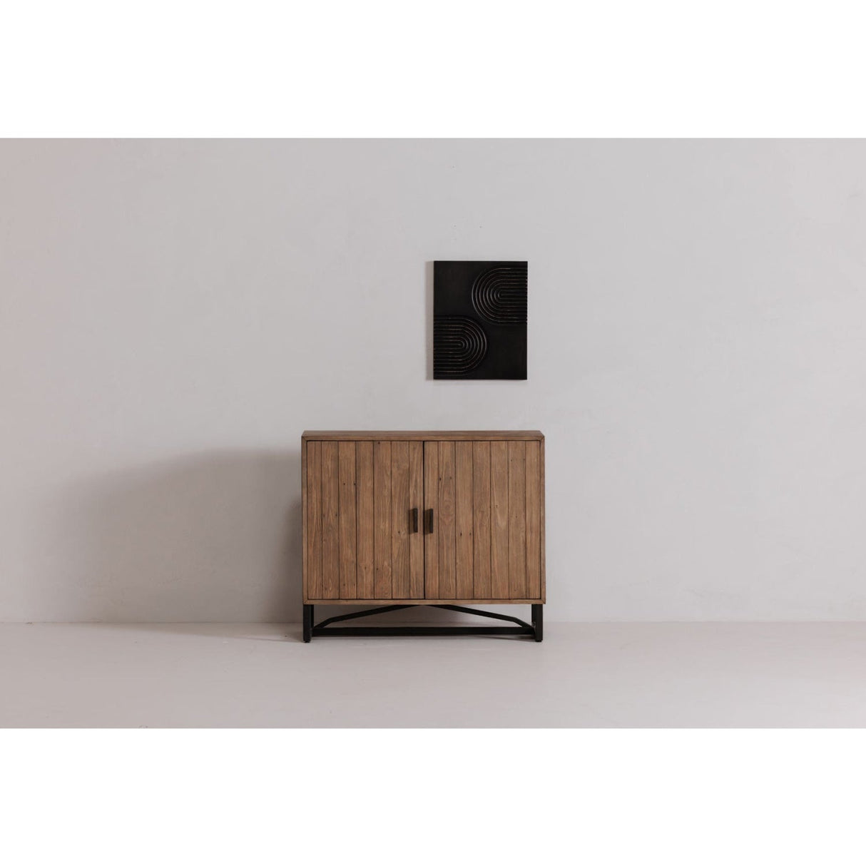 Modern European furniture - Slatted Pine 2-Door Cabinet - www.oroa.com