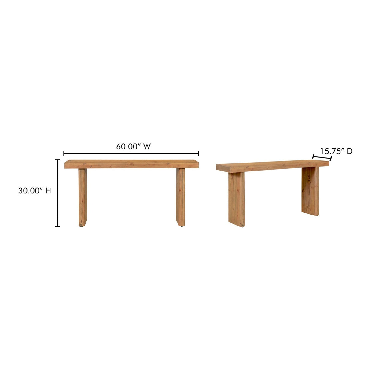 Modern European furniture - Rustic Pine Console Table - www.oroa.com