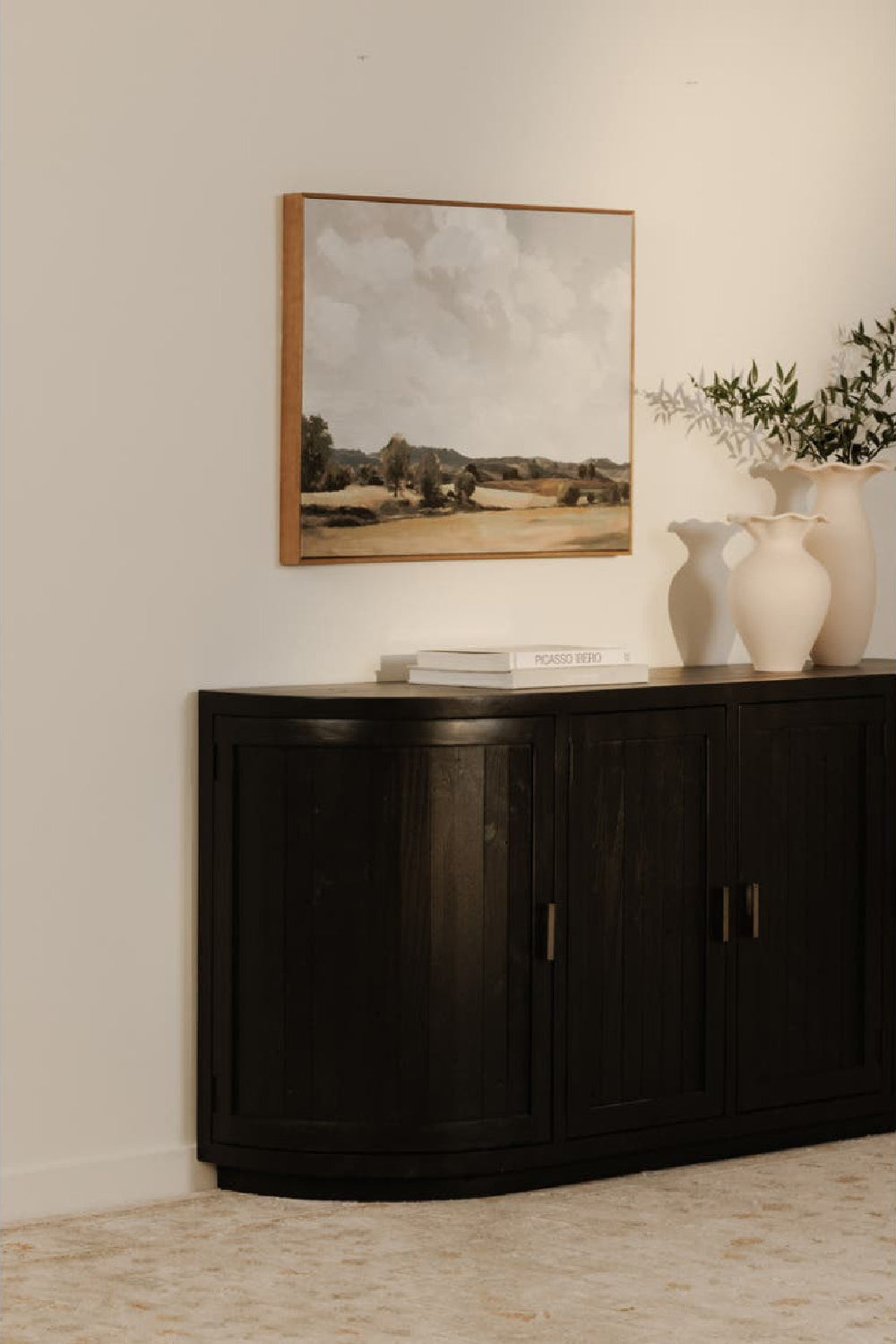 Modern European furniture - Pine Wood 4-Door Sideboard - www.oroa.com