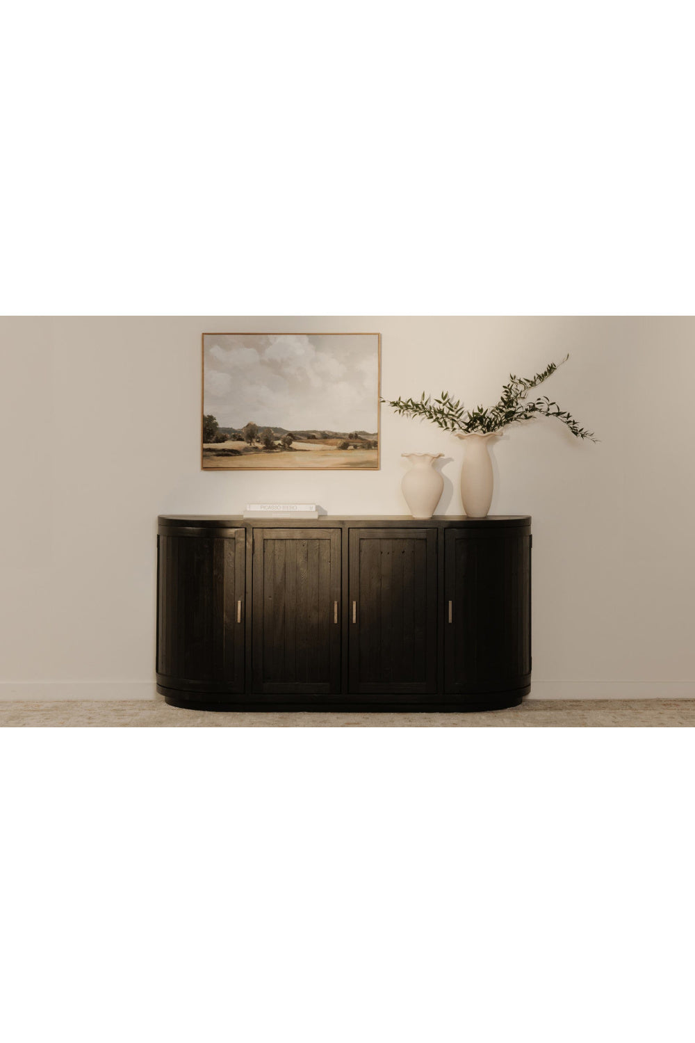 Modern European furniture - Pine Wood 4-Door Sideboard - www.oroa.com