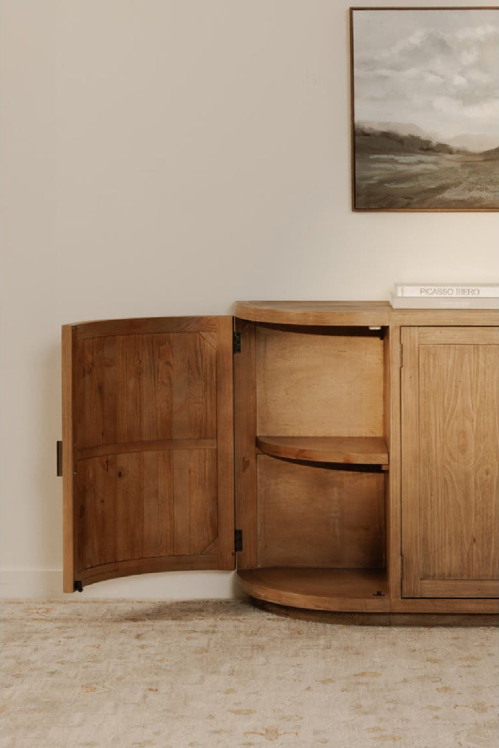 Modern European furniture - Pine Wood 4-Door Sideboard - www.oroa.com