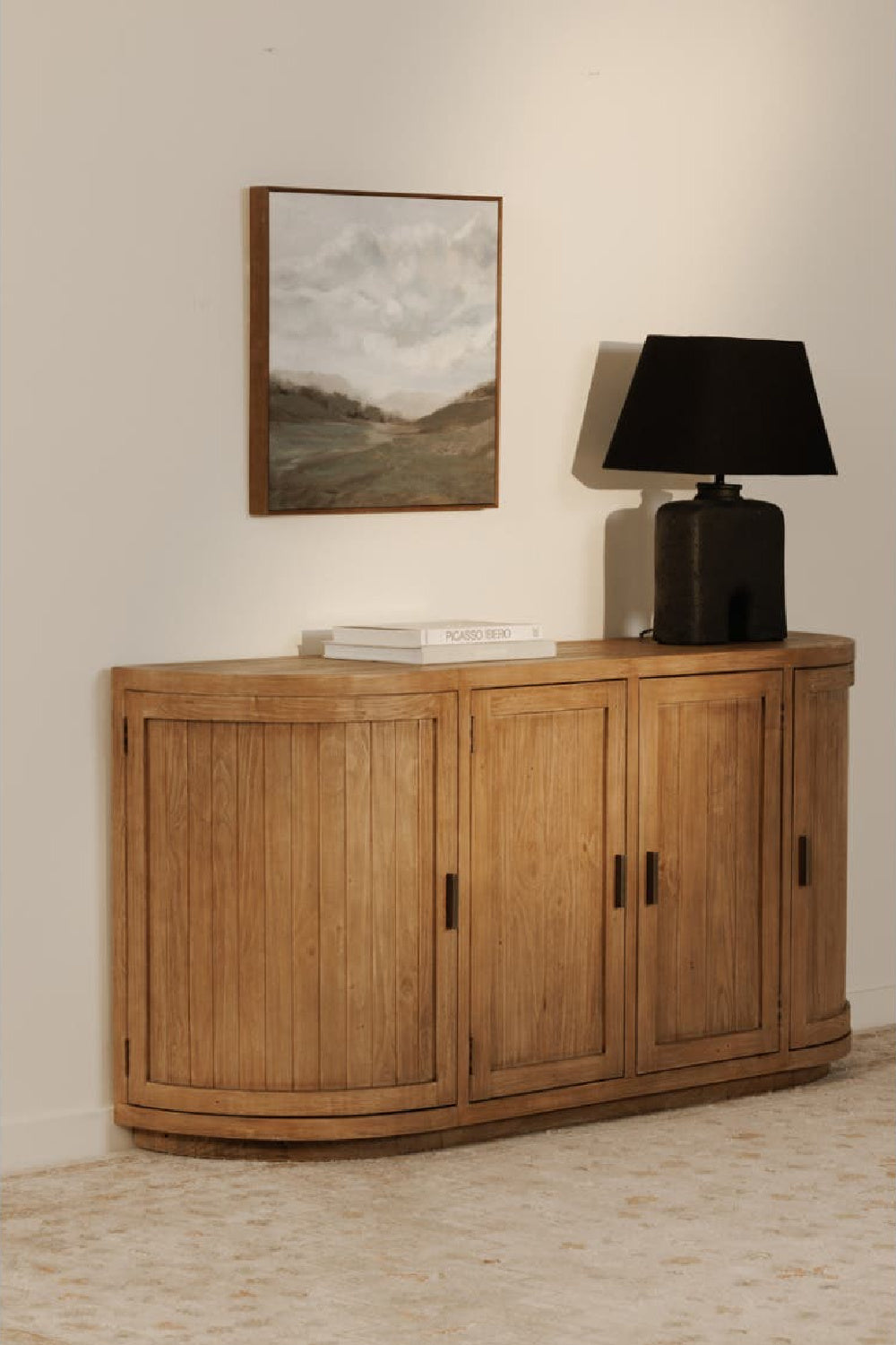 Modern European furniture - Pine Wood 4-Door Sideboard - www.oroa.com