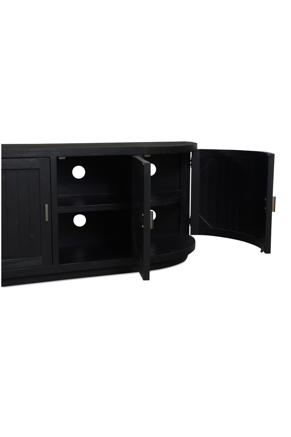 Modern European furniture - Pine Wood 4-Door Media Cabinet - www.oroa.com