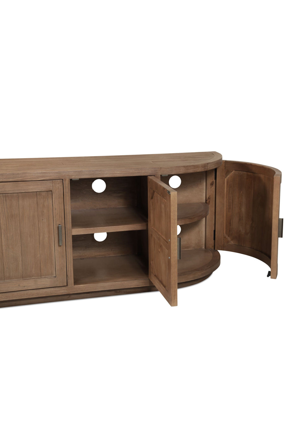 Modern European furniture - Pine Wood 4-Door Media Cabinet - www.oroa.com