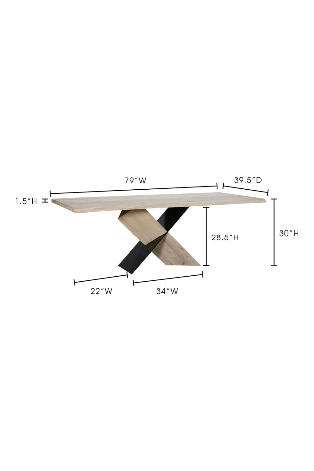 Modern European furniture - White Waxed Oak Dining Table - www.oroa.com