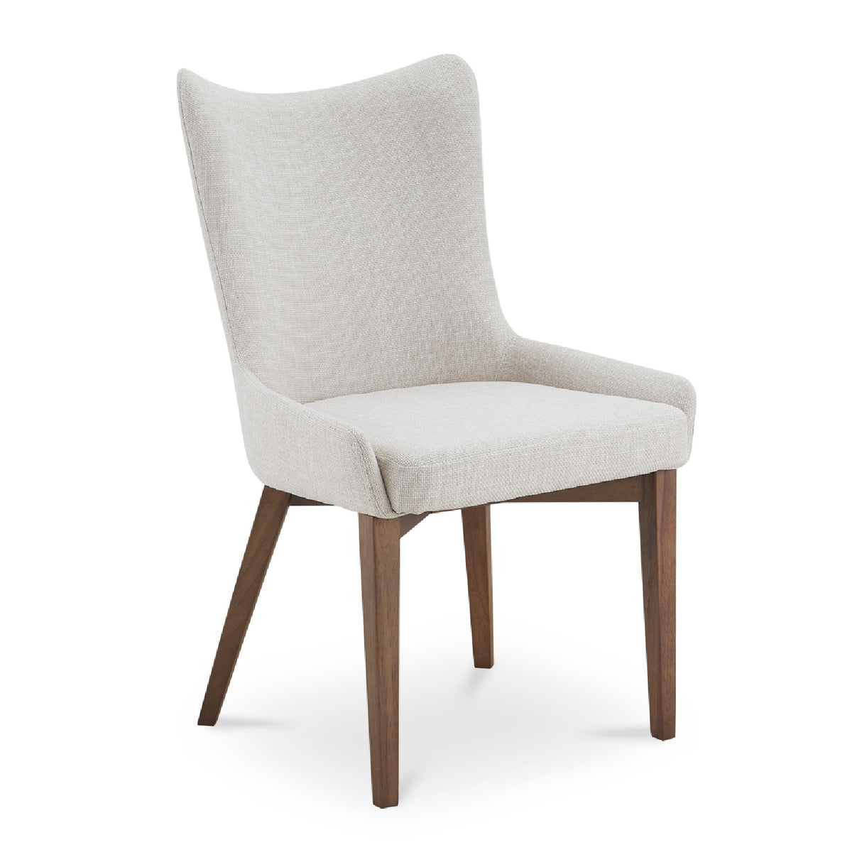Modern European furniture - Beige Curved High-back Dining Chair - www.oroa.com