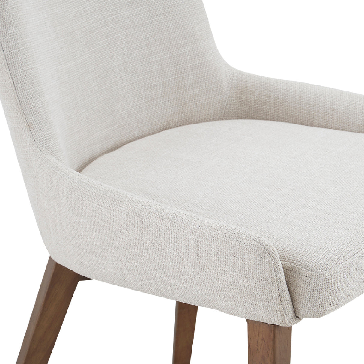 Modern European furniture - Beige Curved High-back Dining Chair - www.oroa.com