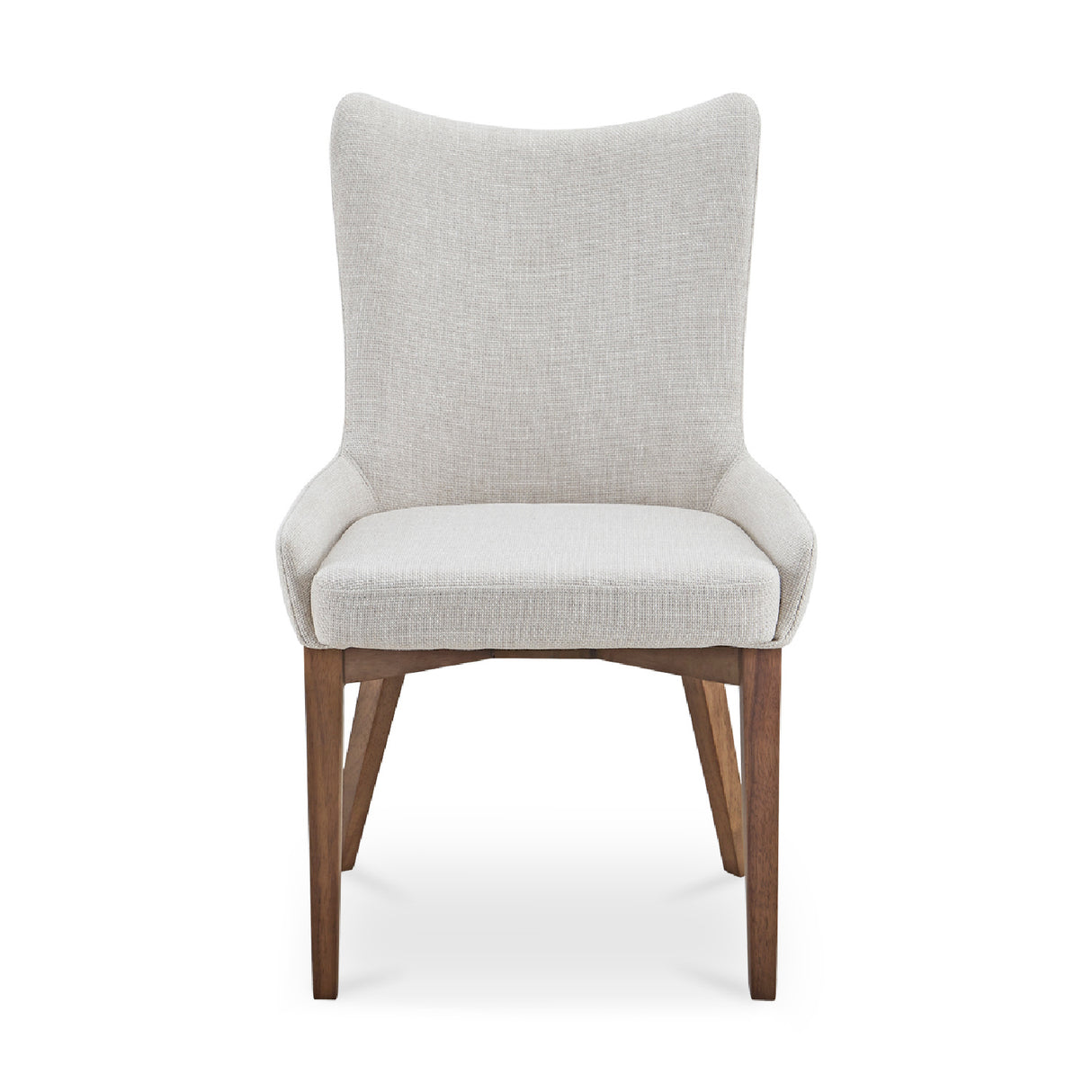 Modern European furniture - Beige Curved High-back Dining Chair - www.oroa.com