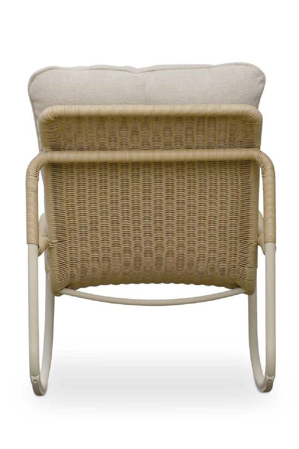 Minimalist Outdoor Wicker Rocking Chair | Novi Living Lyra | Oroa.com