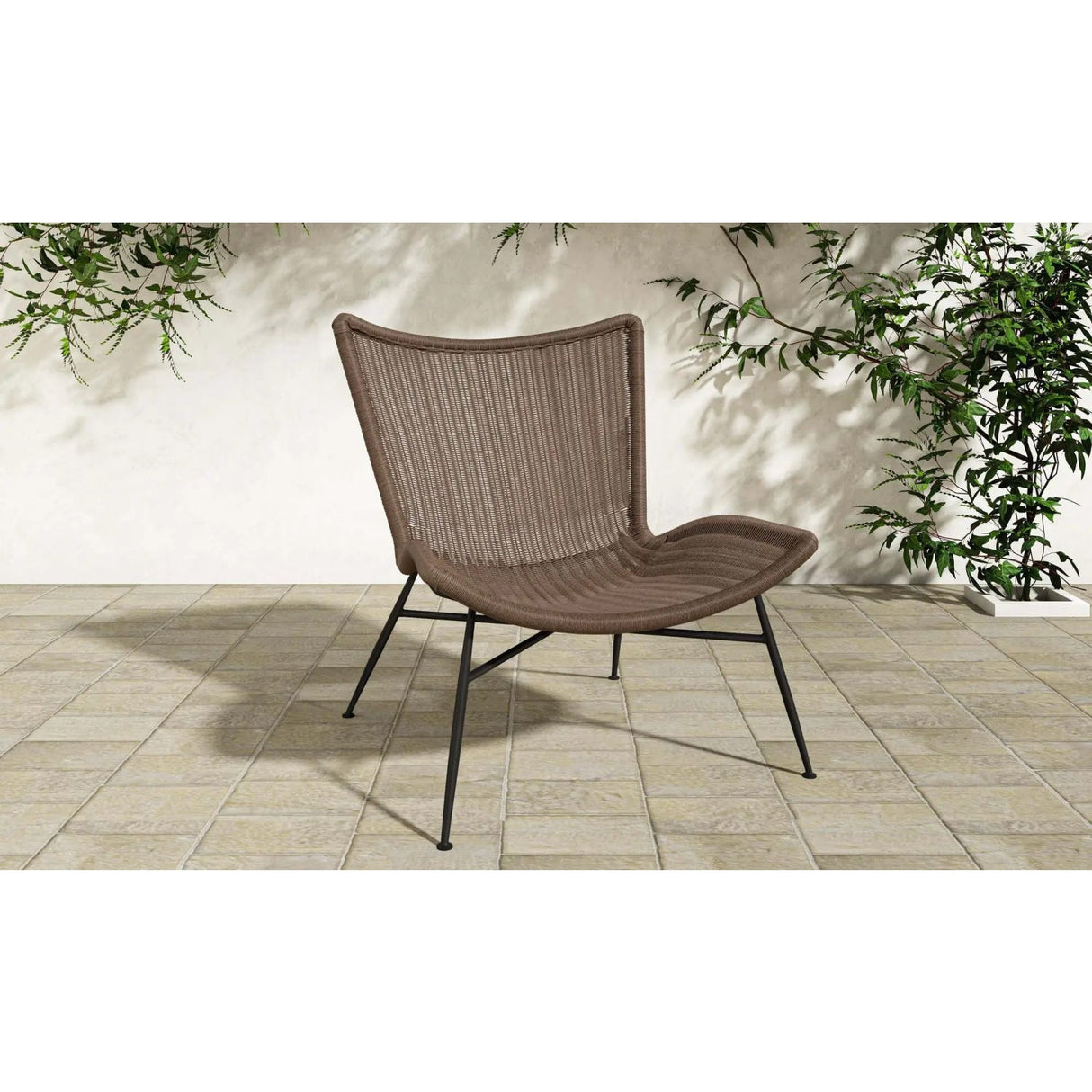 Modern European furniture - Brown Wicker Outdoor Accent Chair - www.oroa.com