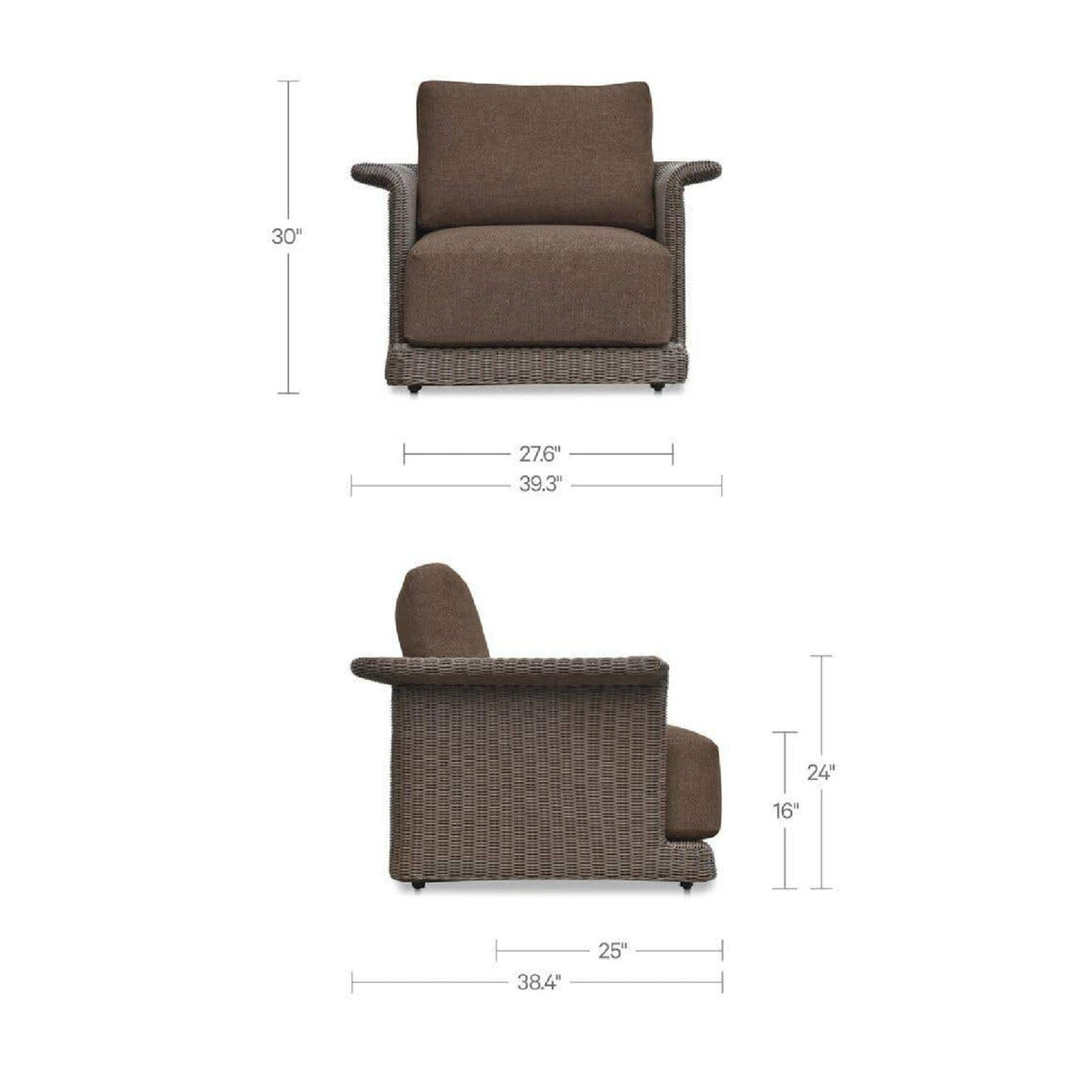 Modern European furniture - Curved Arm Wicker Outdoor Chair - www.oroa.com