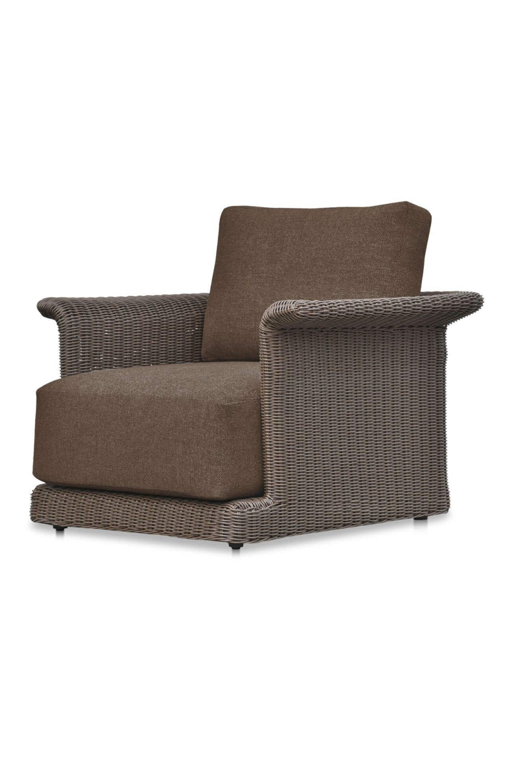 Curved Arm Wicker Outdoor Chair | Novi Living Meredith | Oroa.com