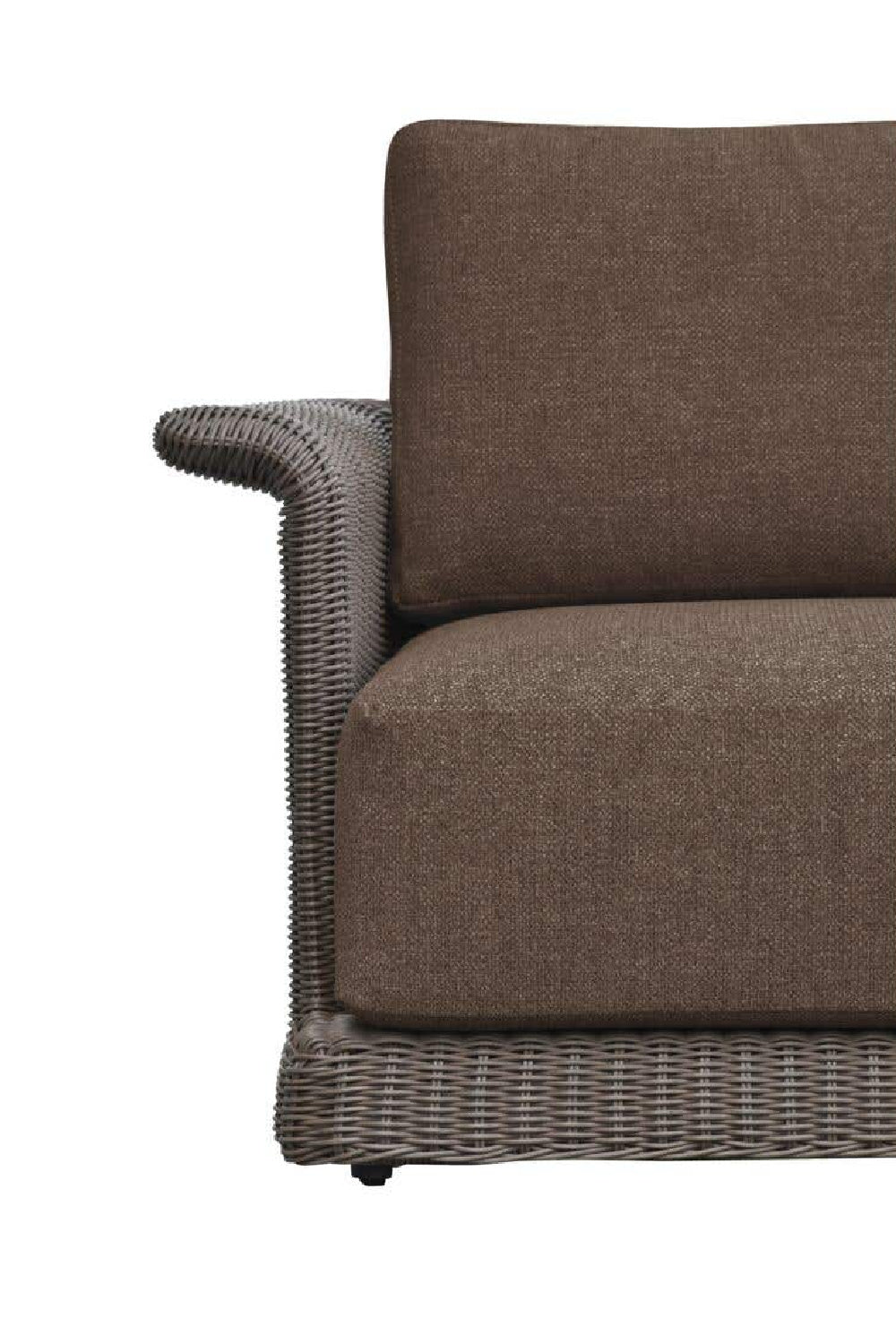 Curved Arm Wicker Outdoor Chair | Novi Living Meredith | Oroa.com