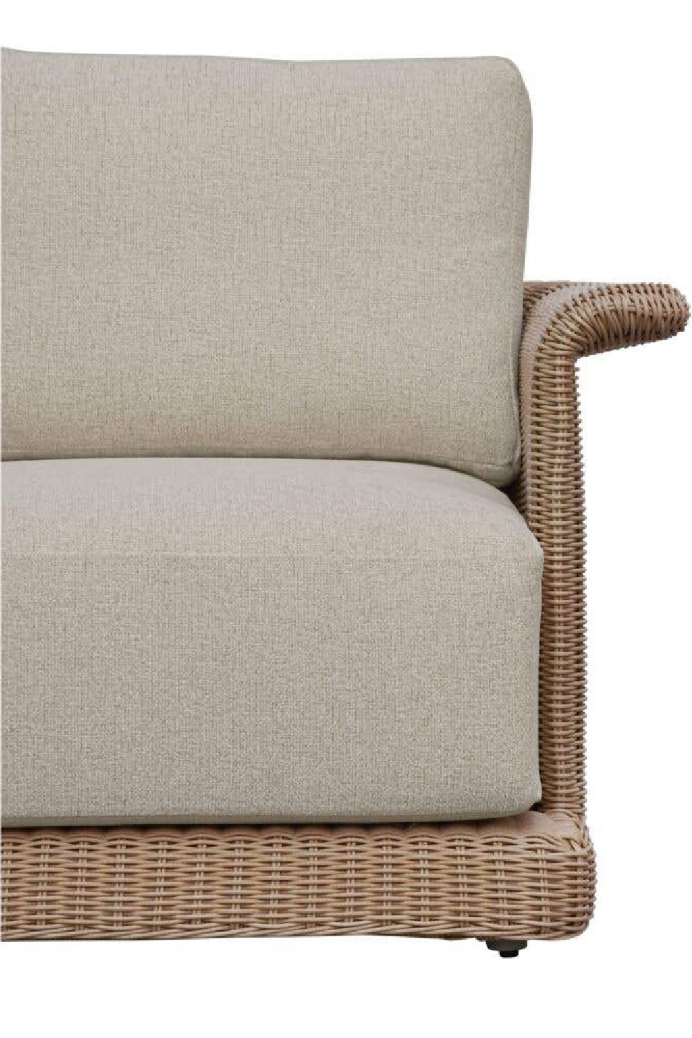 Curved Arm Wicker Outdoor Chair | Novi Living Meredith | Oroa.com