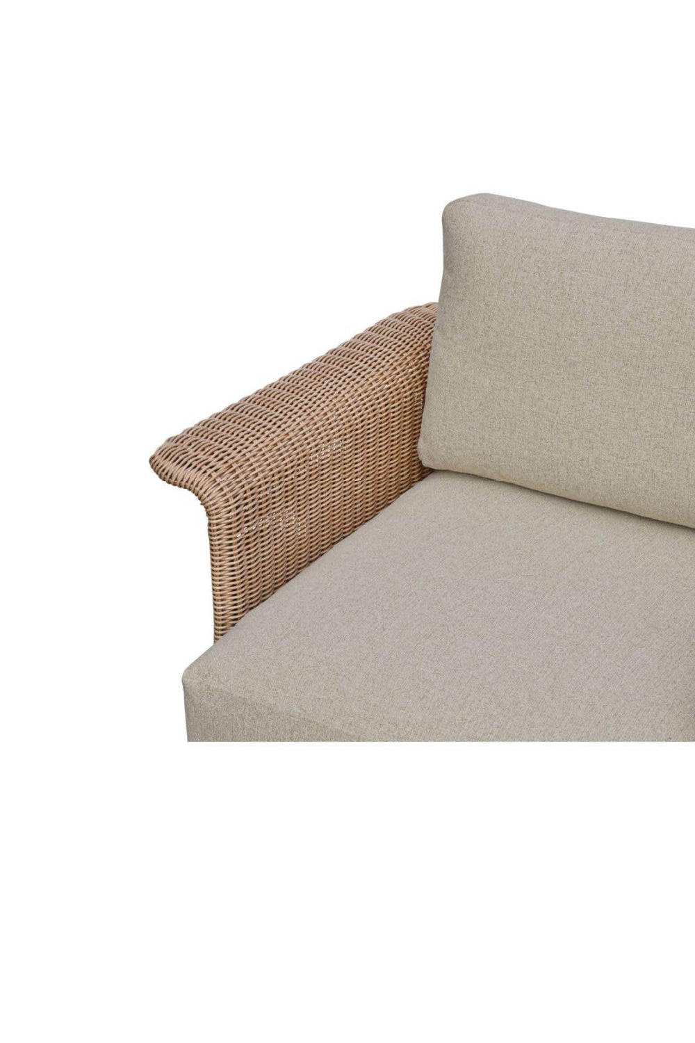 Curved Arm Wicker Outdoor Chair | Novi Living Meredith | Oroa.com