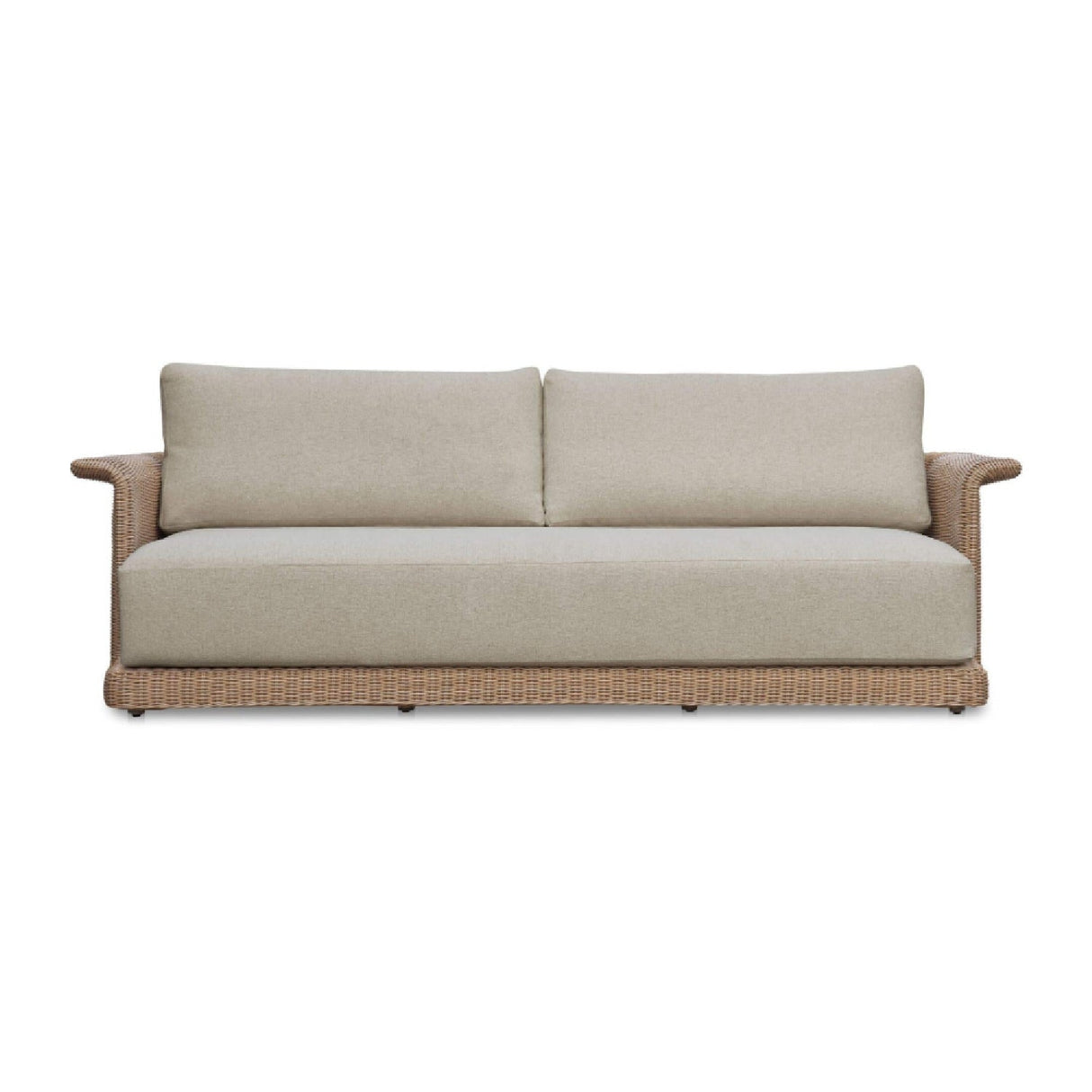 Modern European furniture - Curved Arm Wicker Outdoor Sofa - www.oroa.com