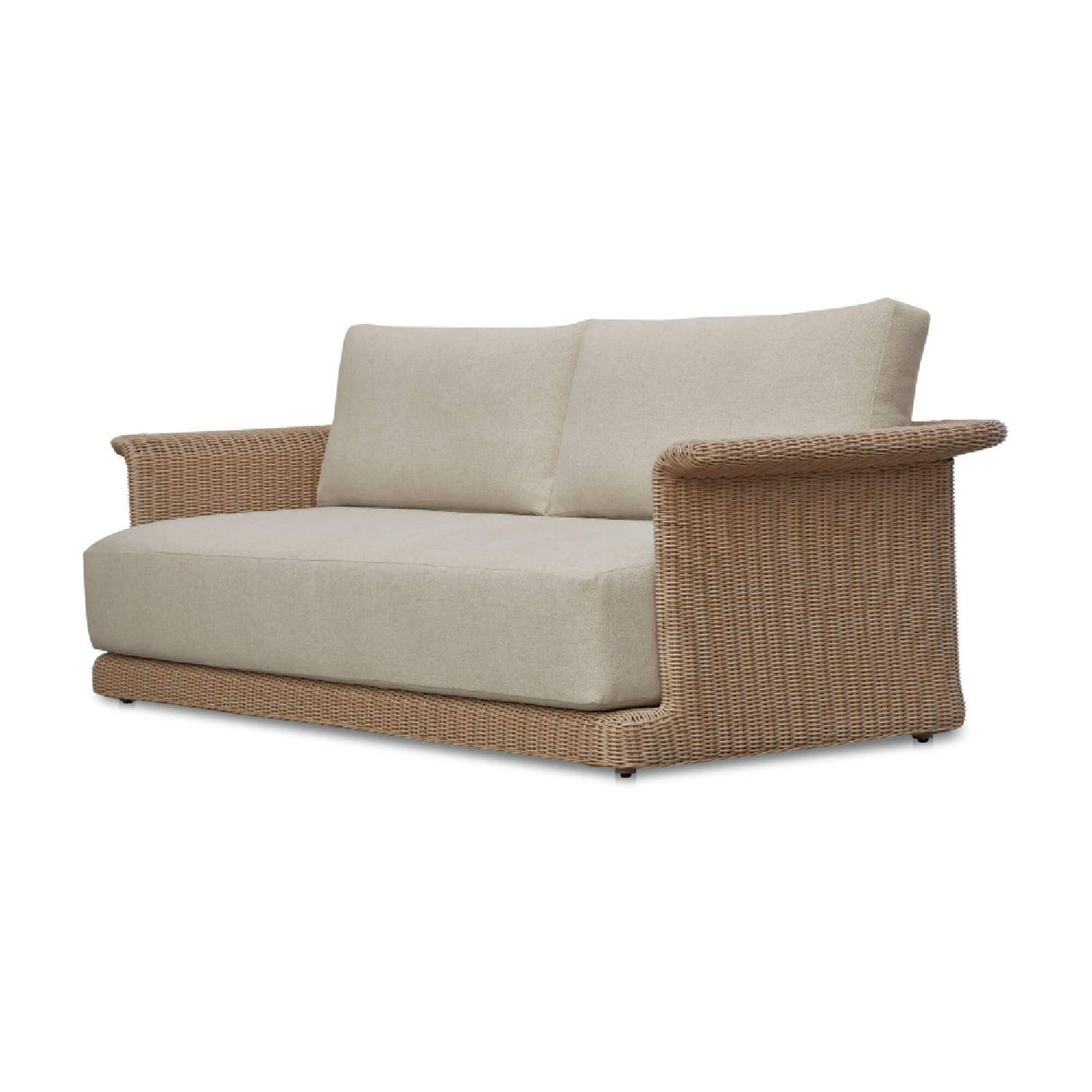 Modern European furniture - Curved Arm Wicker Outdoor Sofa - www.oroa.com
