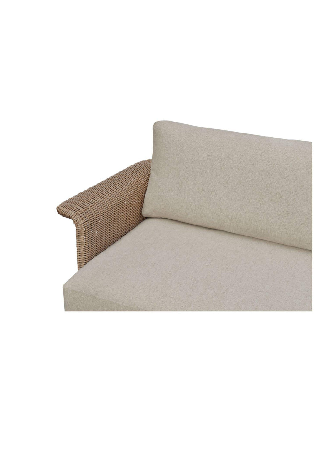 Curved Arm Wicker Outdoor Sofa | Novi Living Meredith | Oroa.com