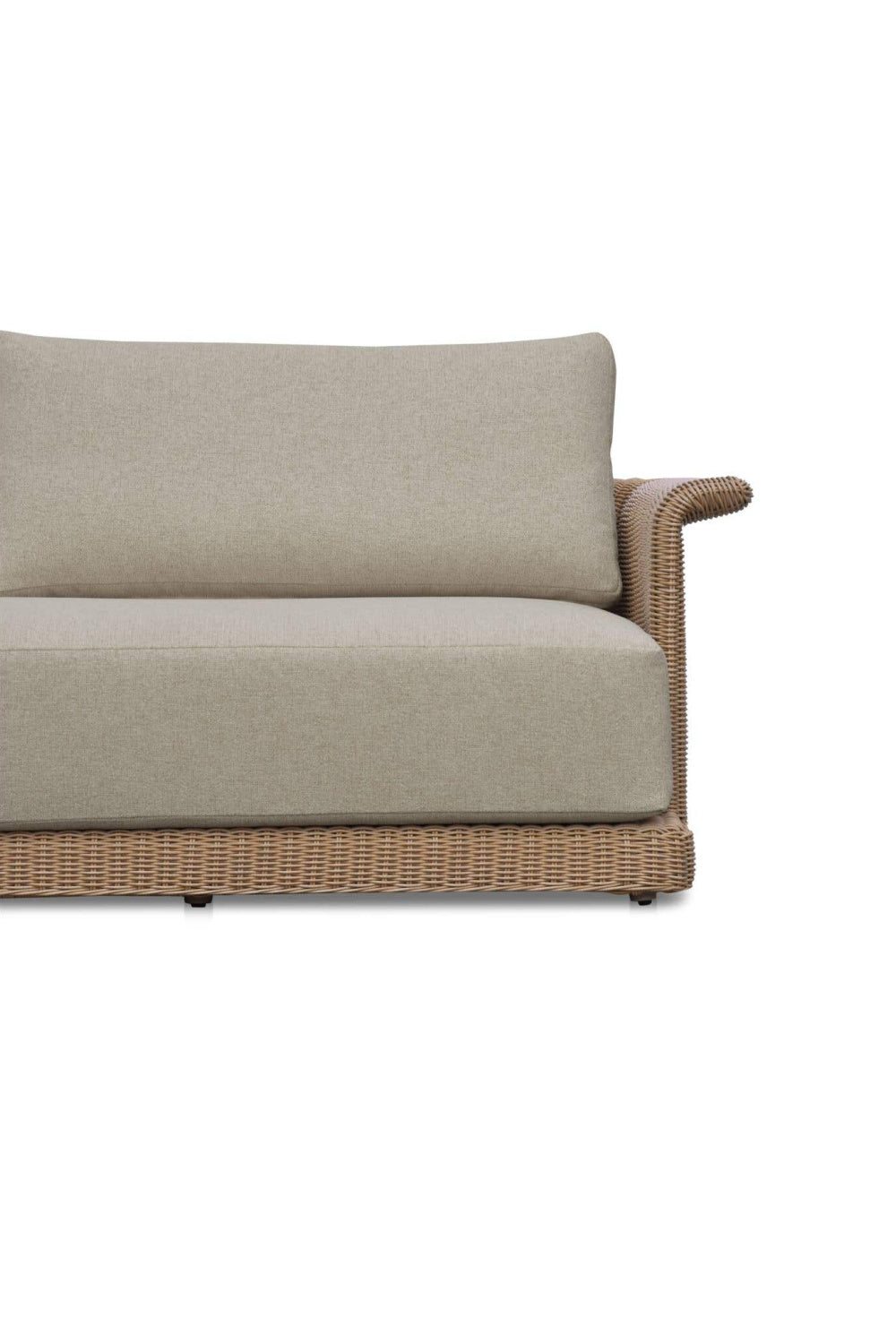 Curved Arm Wicker Outdoor Sofa | Novi Living Meredith | Oroa.com