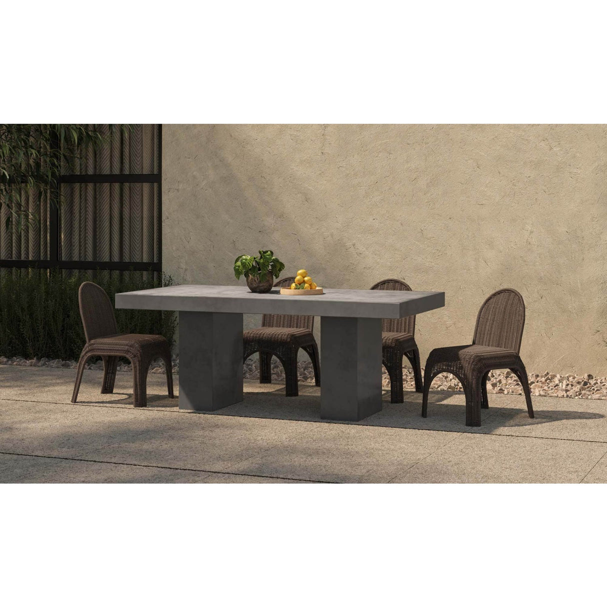 Modern European furniture - Classic Wicker Outdoor Dining Chairs (2) - www.oroa.com