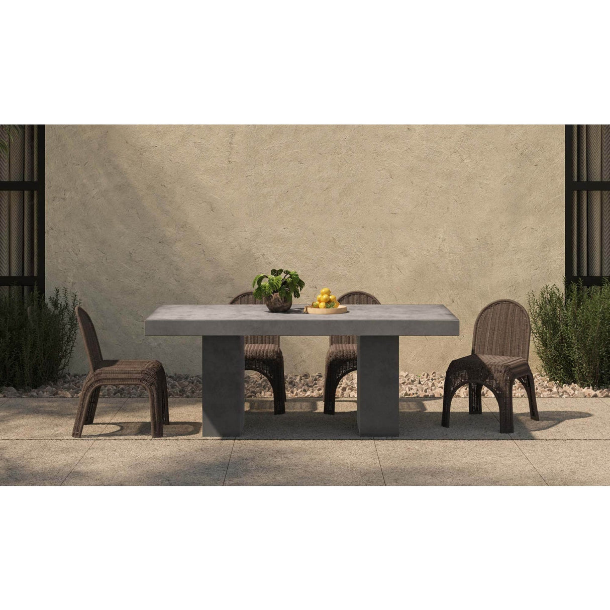 Modern European furniture - Classic Wicker Outdoor Dining Chairs (2) - www.oroa.com