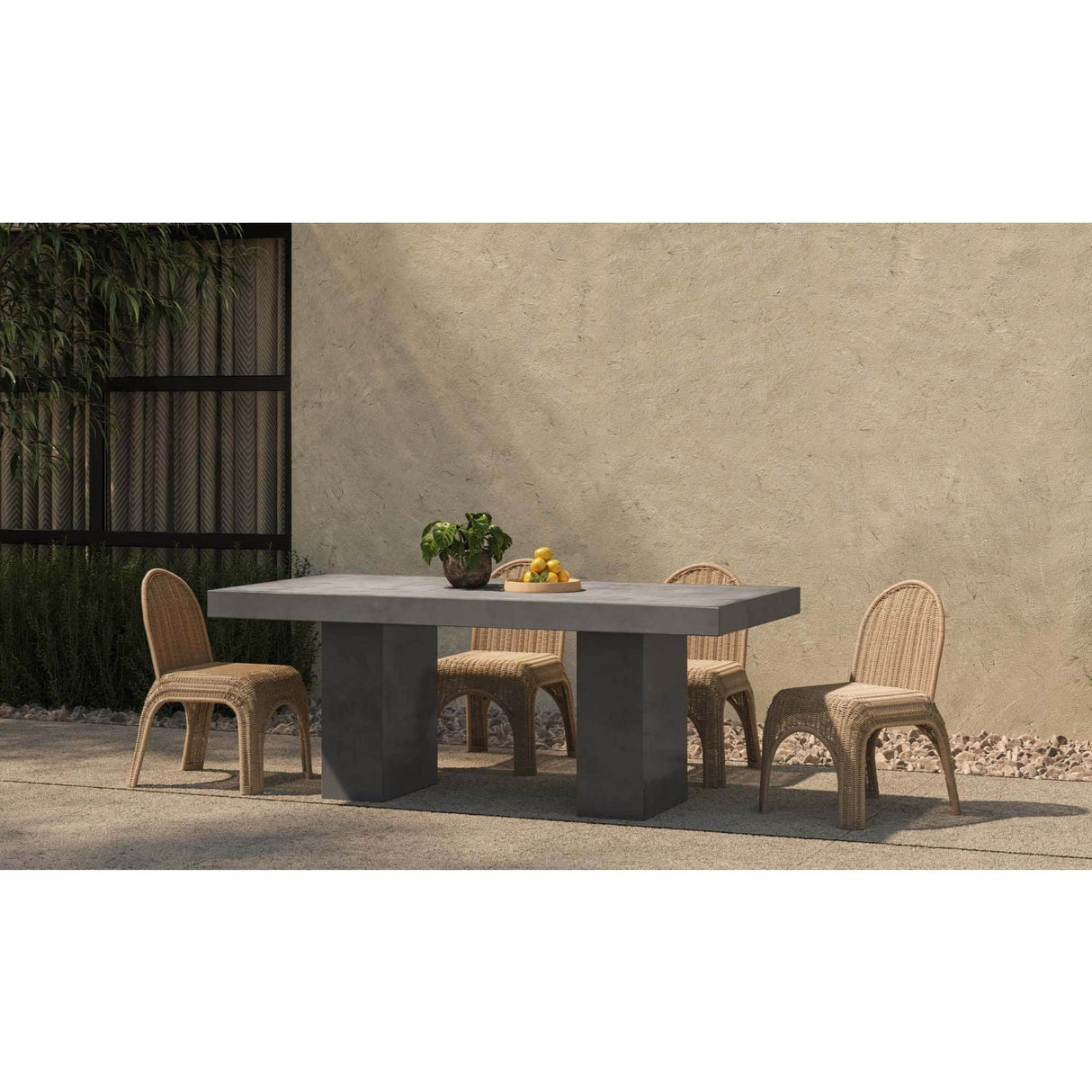 Modern European furniture - Classic Wicker Outdoor Dining Chairs (2) - www.oroa.com