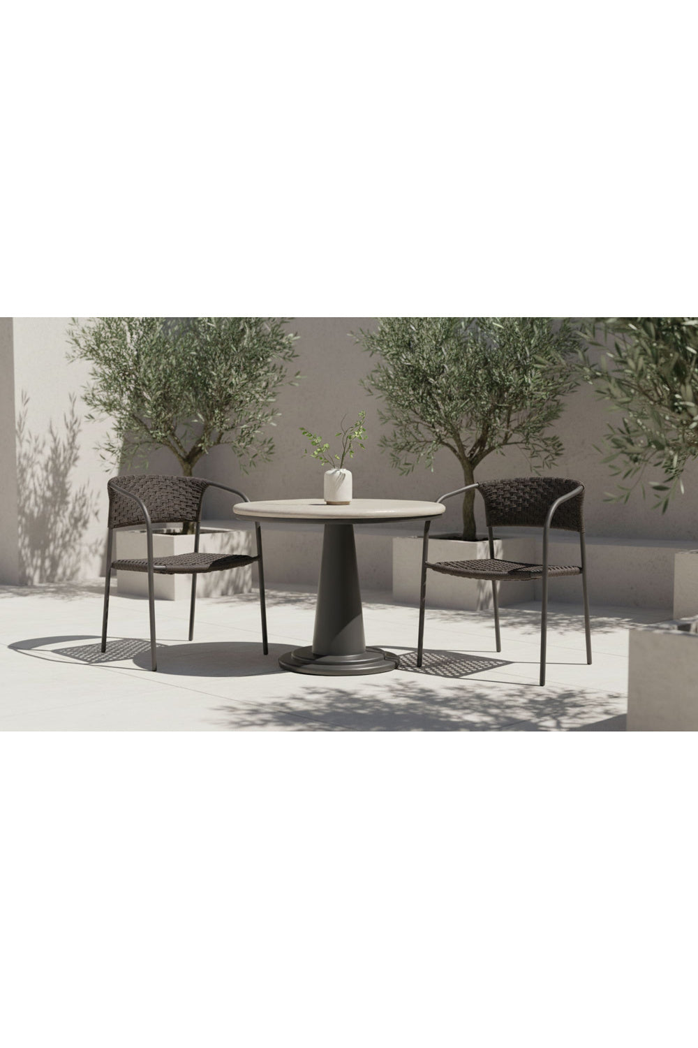 Modern European furniture - Basketweave Outdoor Dining Chairs (2) - www.oroa.com