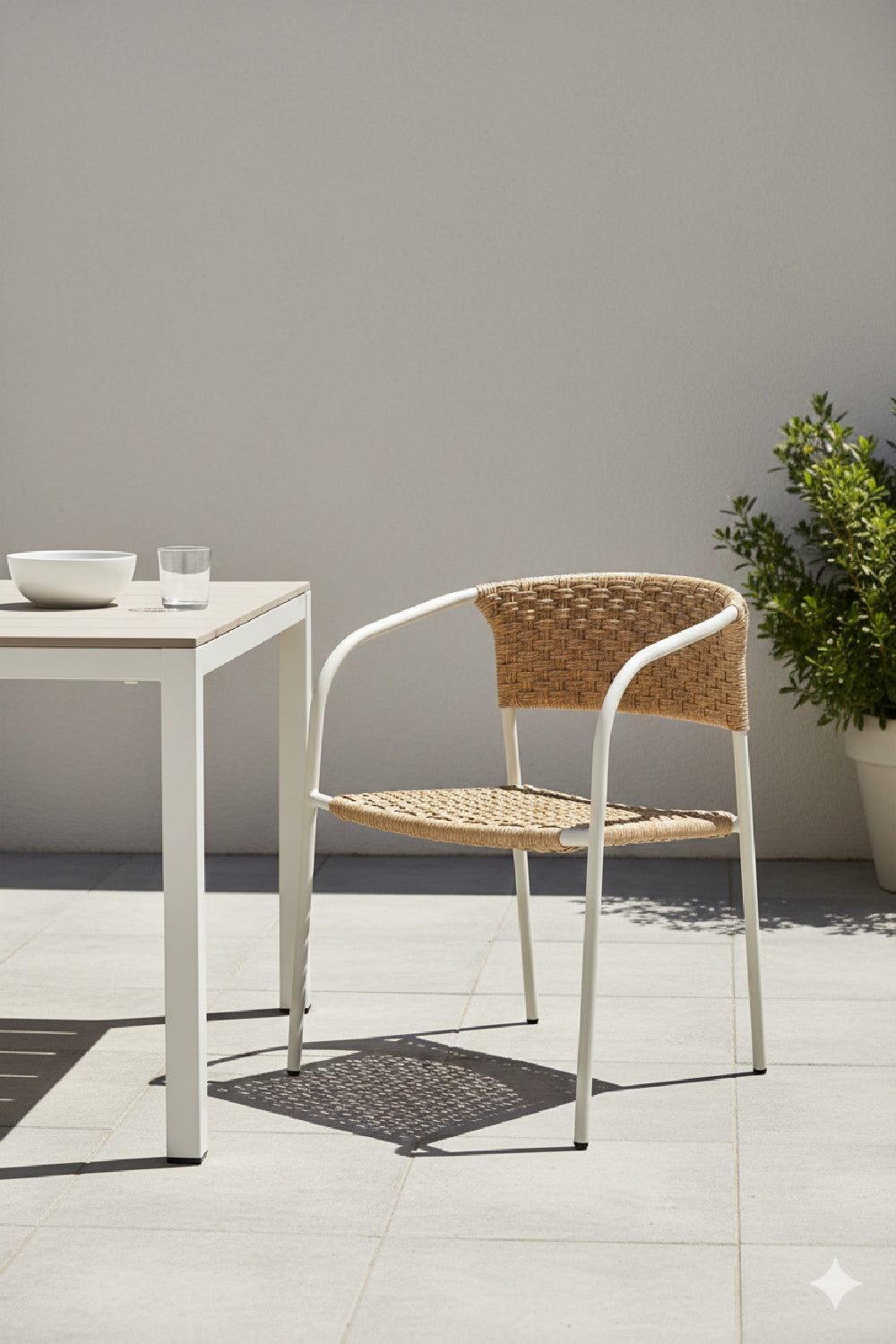 Modern European furniture - Basketweave Outdoor Dining Chairs (2) - www.oroa.com