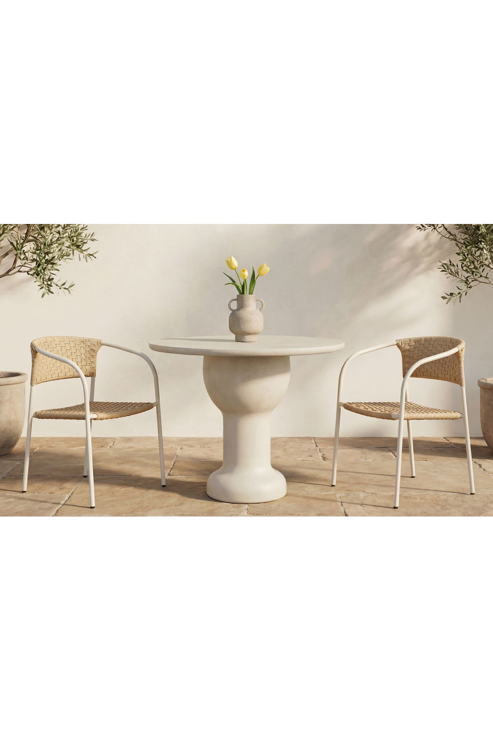 Modern European furniture - Basketweave Outdoor Dining Chairs (2) - www.oroa.com
