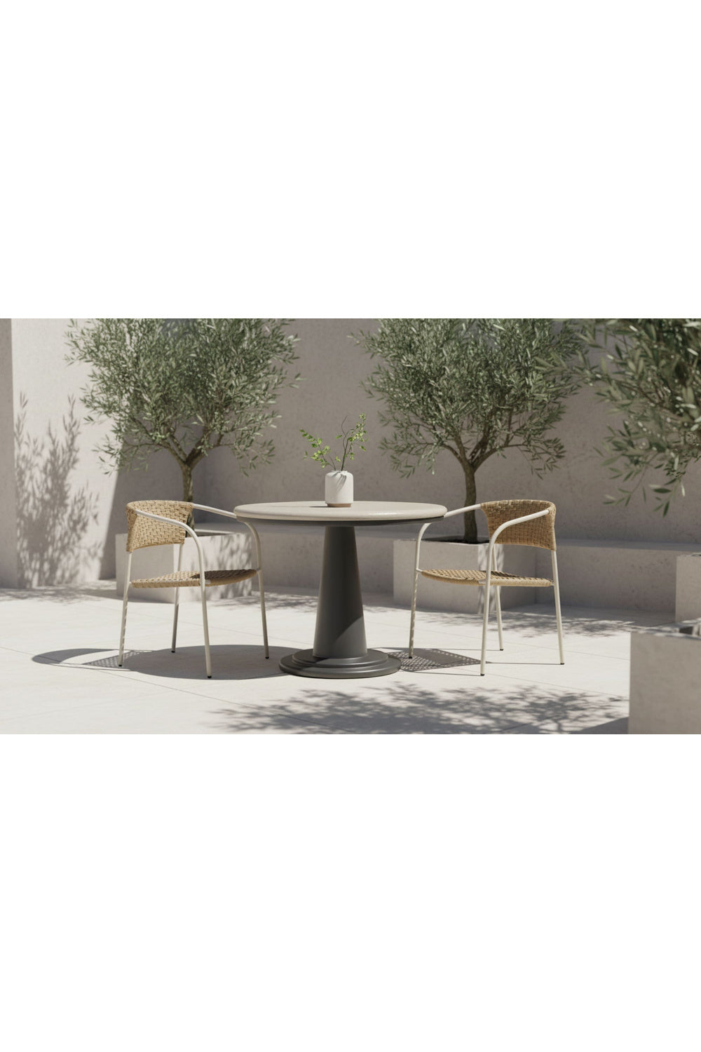 Modern European furniture - Basketweave Outdoor Dining Chairs (2) - www.oroa.com