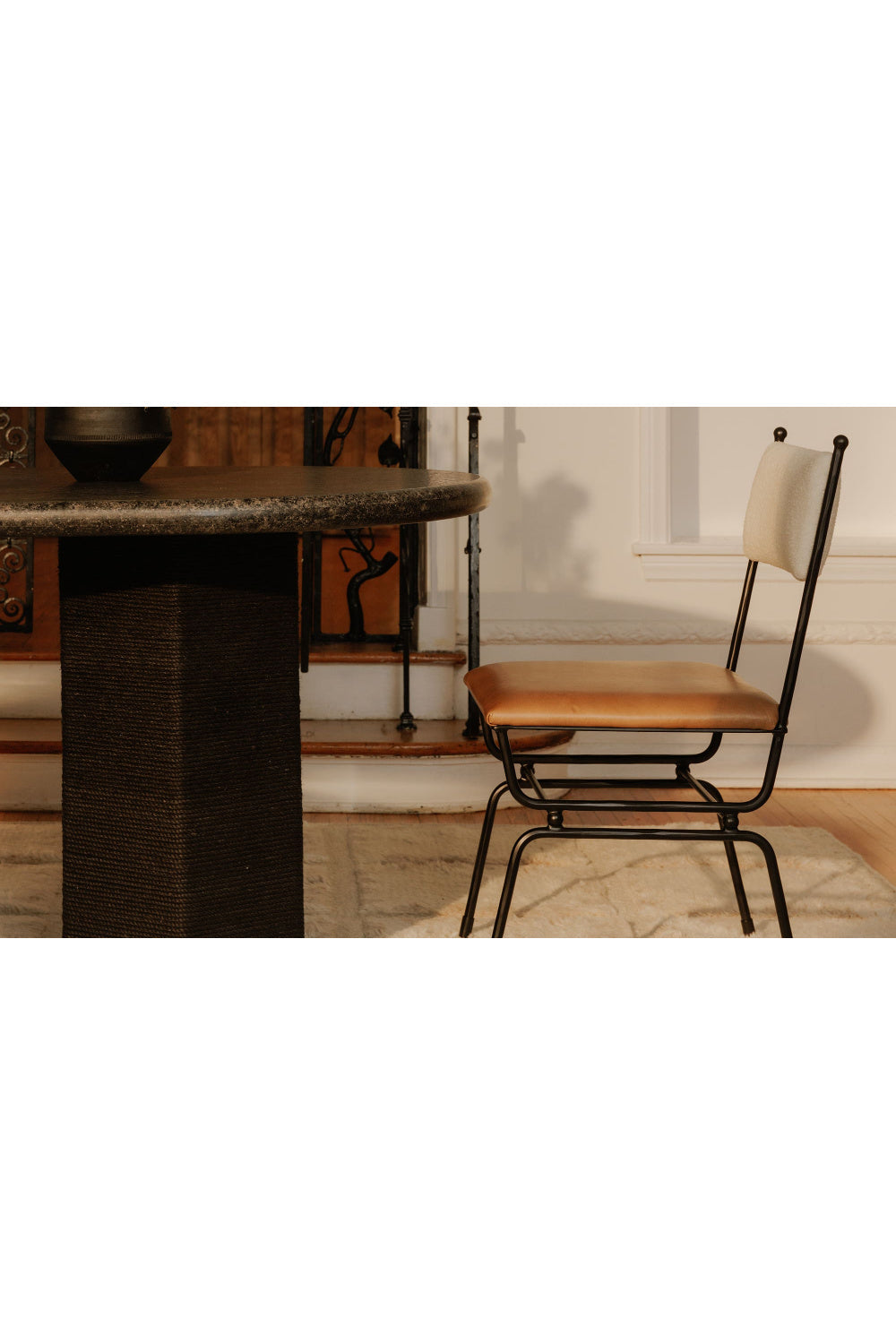 Modern European furniture - Jute-Wrapped Base Dining Table - www.oroa.com