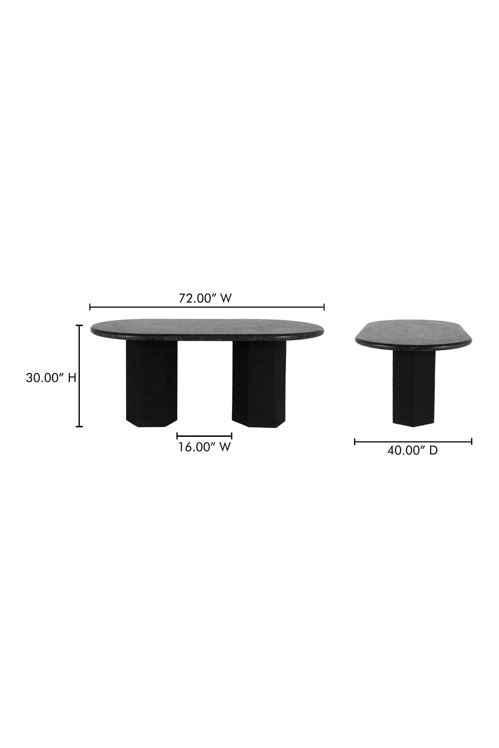 Modern European furniture - Jute-Wrapped Base Dining Table - www.oroa.com