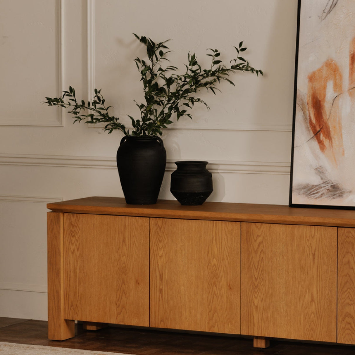 Modern European furniture - Black Terracotta Vase - www.oroa.com
