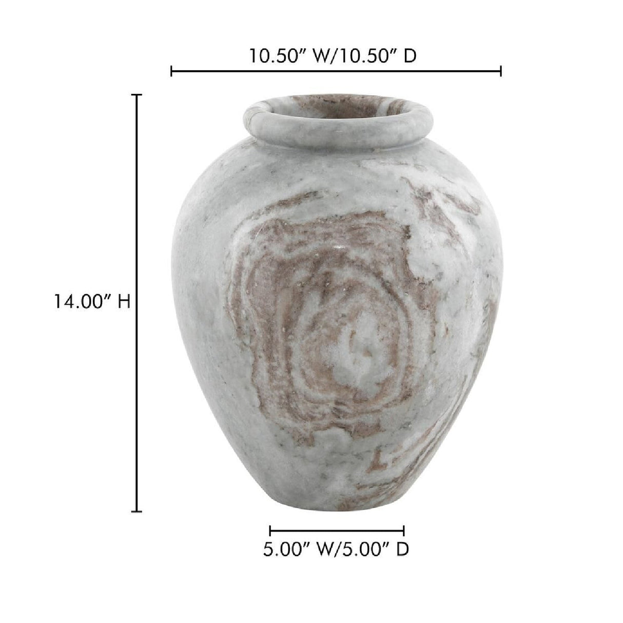 Modern European furniture - Torrento Marble Vase - www.oroa.com