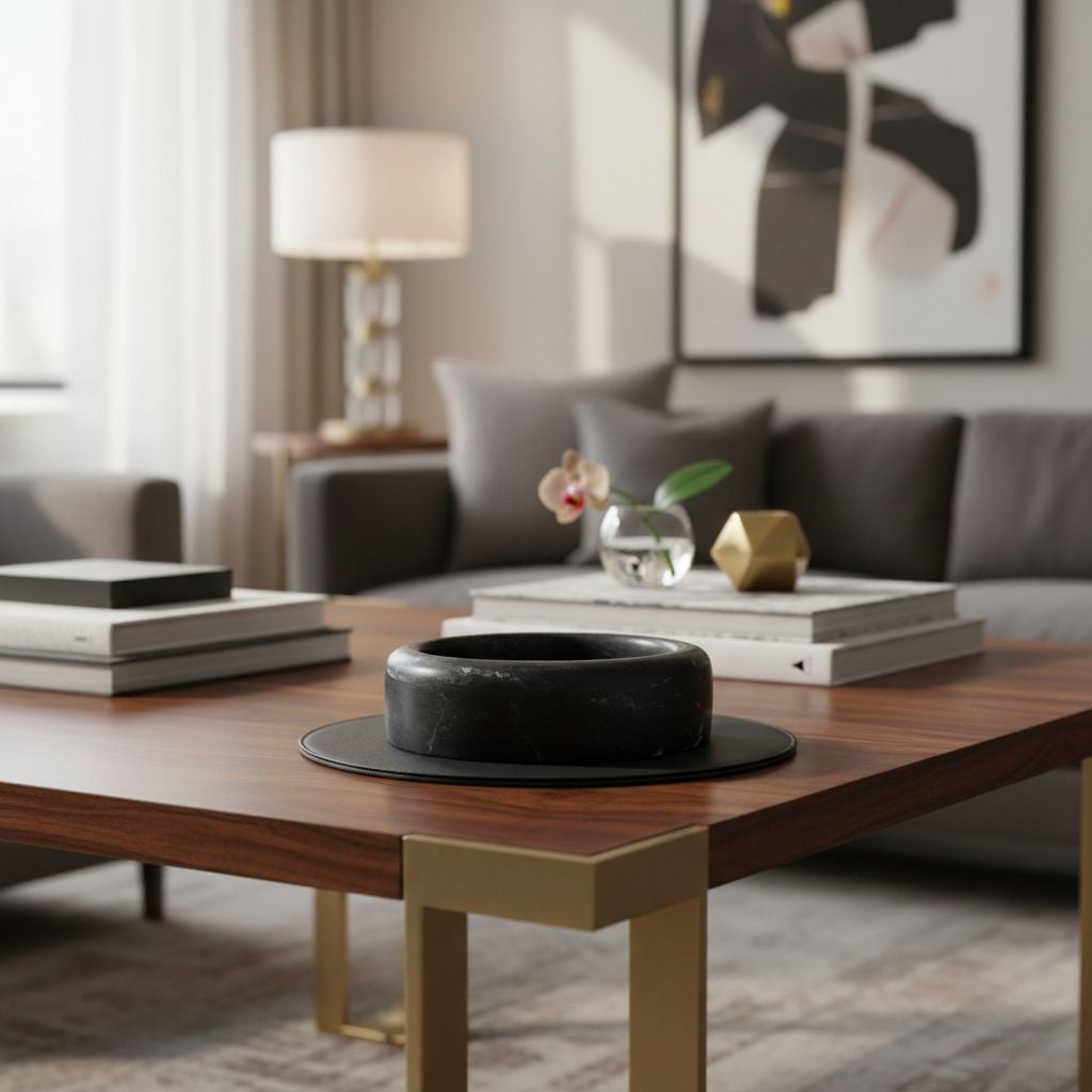 Modern European furniture - Marble Round Catchall - www.oroa.com