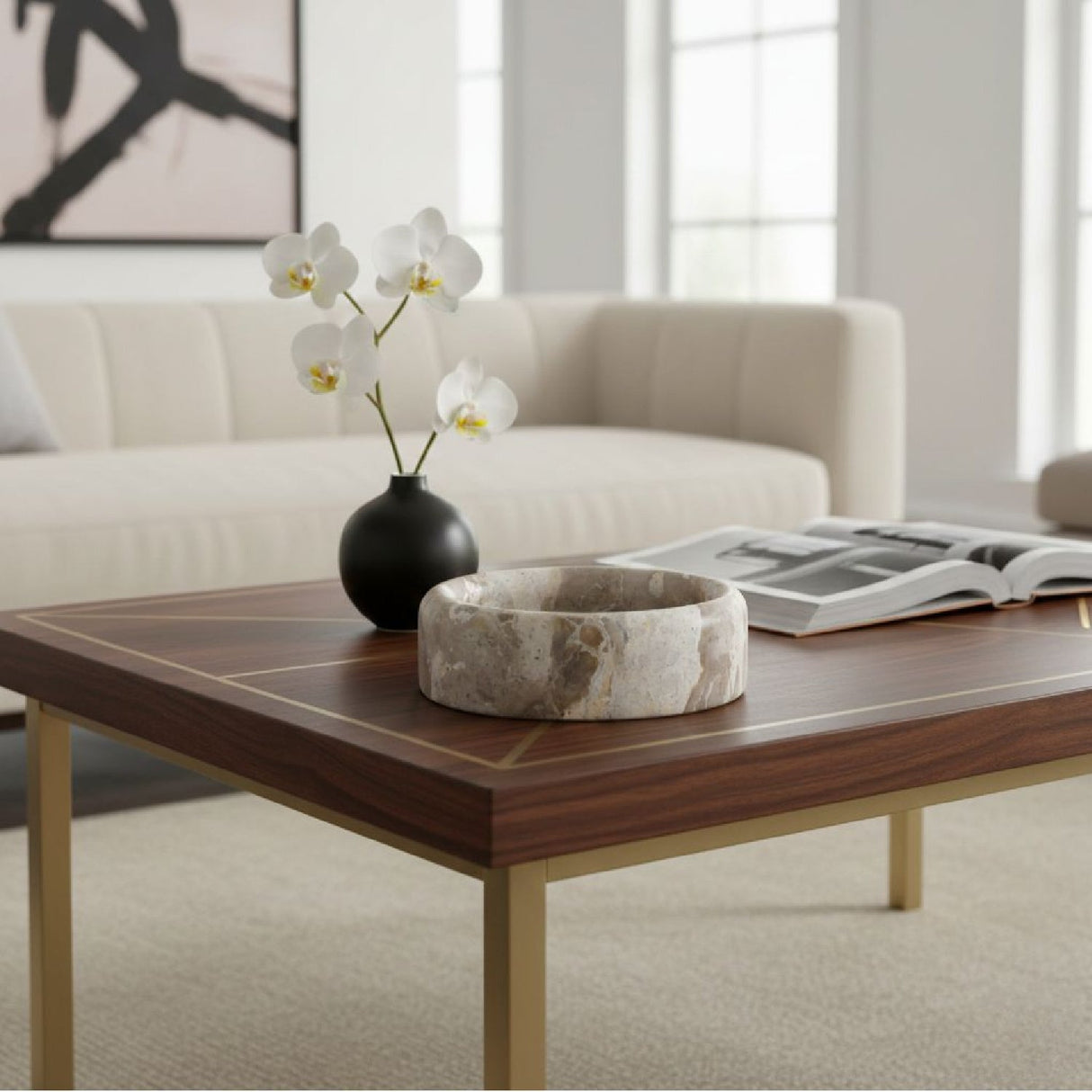 Modern European furniture - Marble Round Catchall - www.oroa.com
