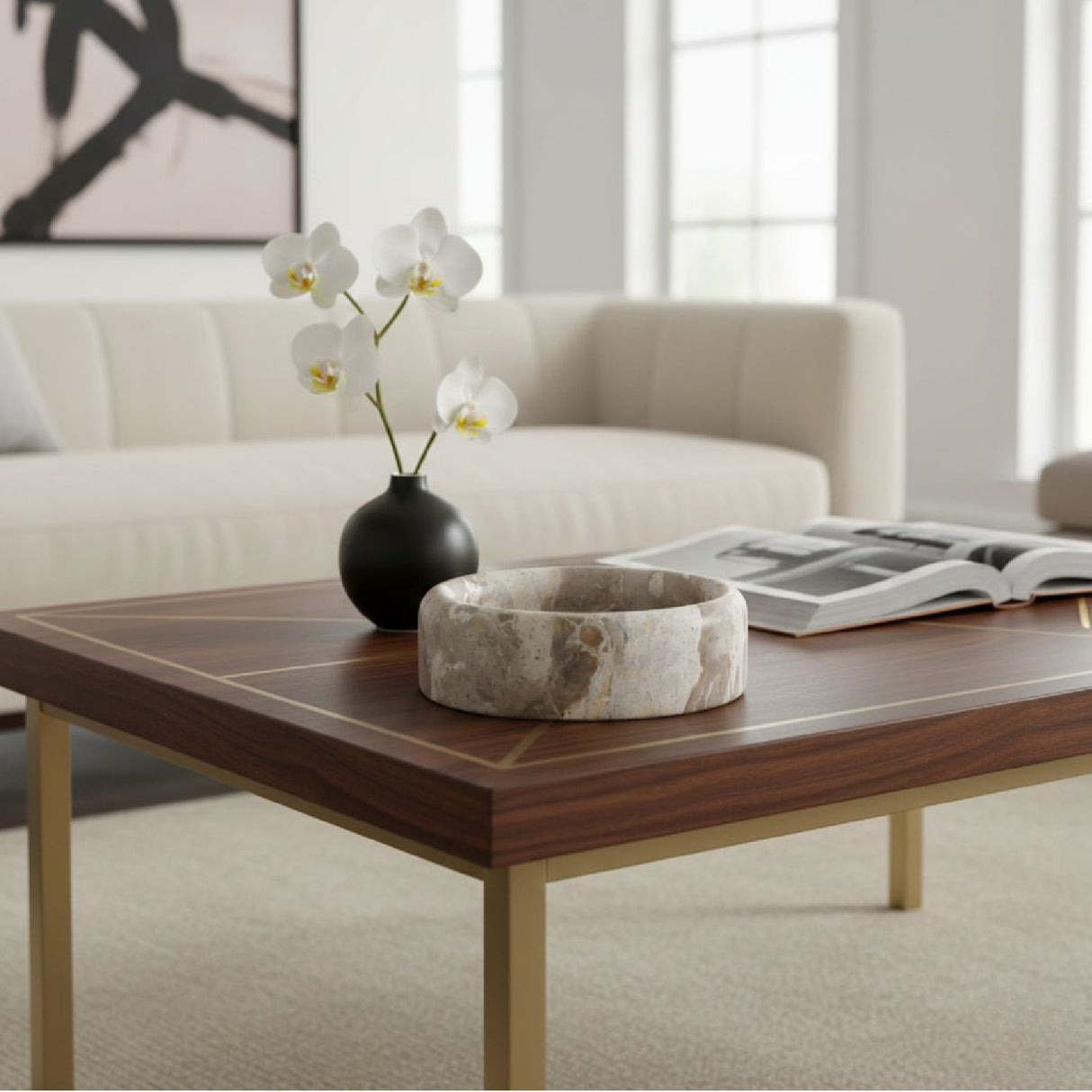 Modern European furniture - Marble Round Catchall - www.oroa.com | Oroa.com