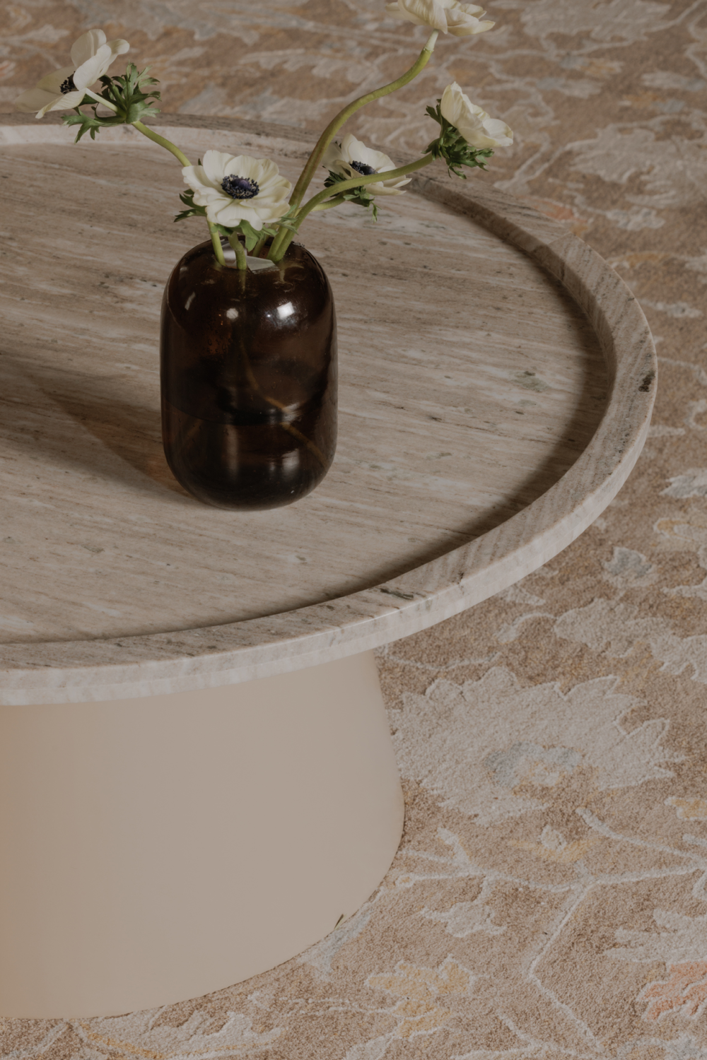 Modern European furniture - Round Marble Tray Coffee Table - www.oroa.com