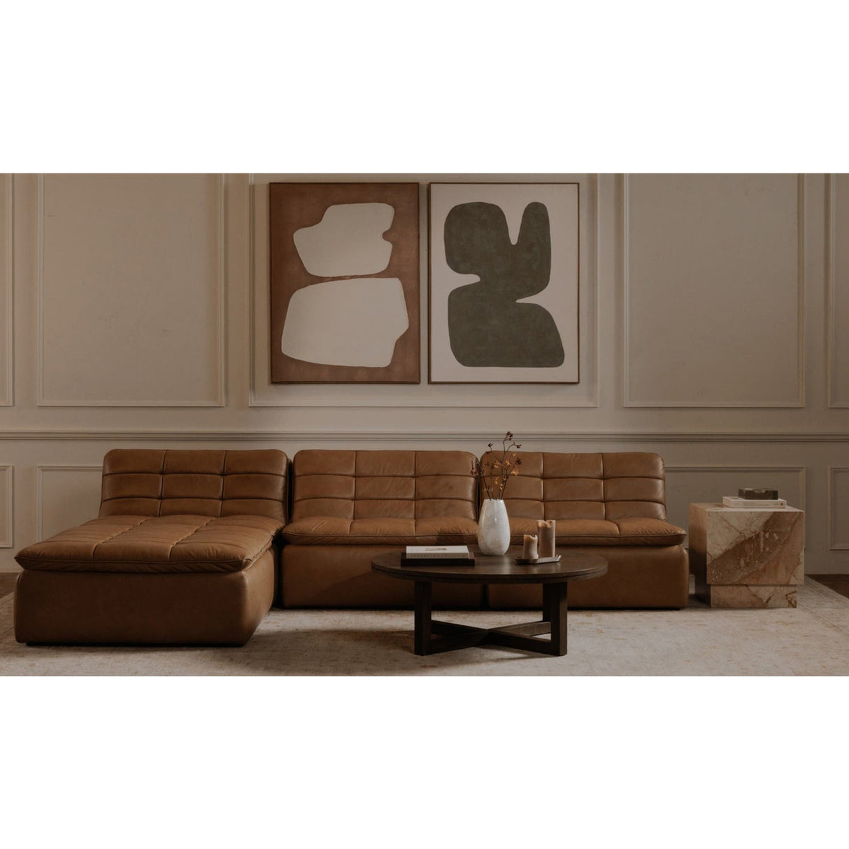 Modern European furniture - Italian Marble Square Side Table - www.oroa.com