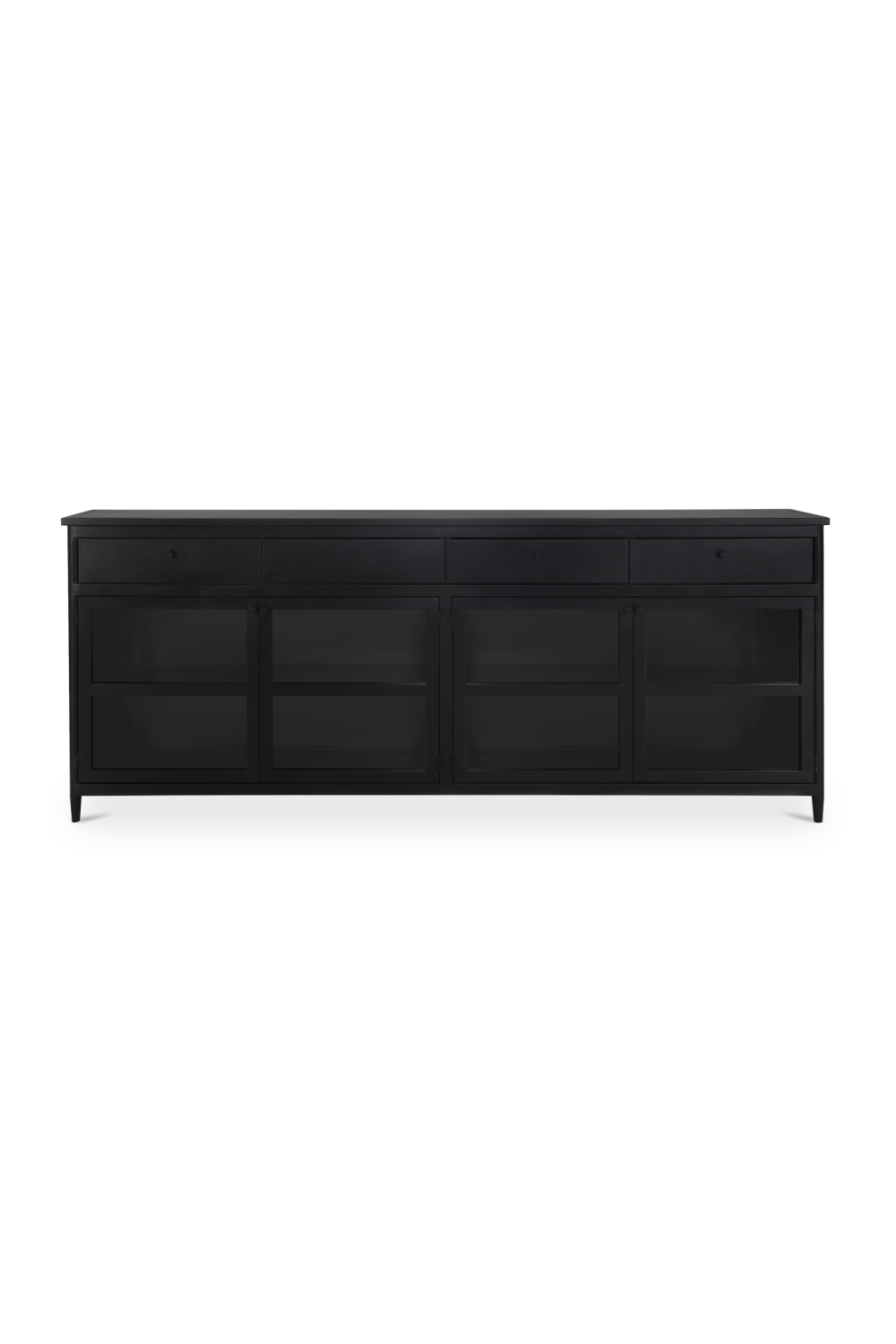 Modern European furniture - Black Metal 4-Door Sideboard - www.oroa.com