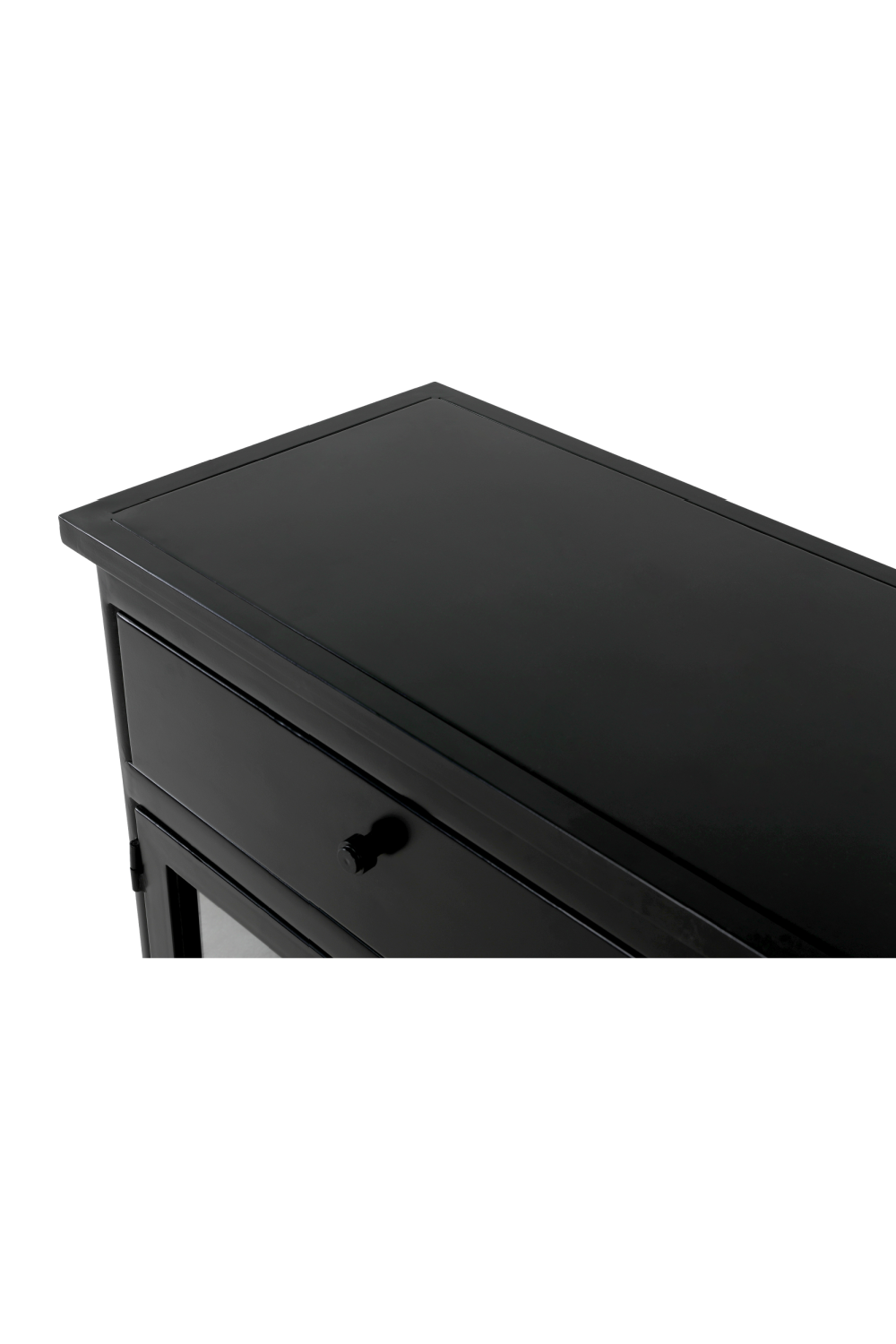 Modern European furniture - Black Metal 4-Door Sideboard - www.oroa.com